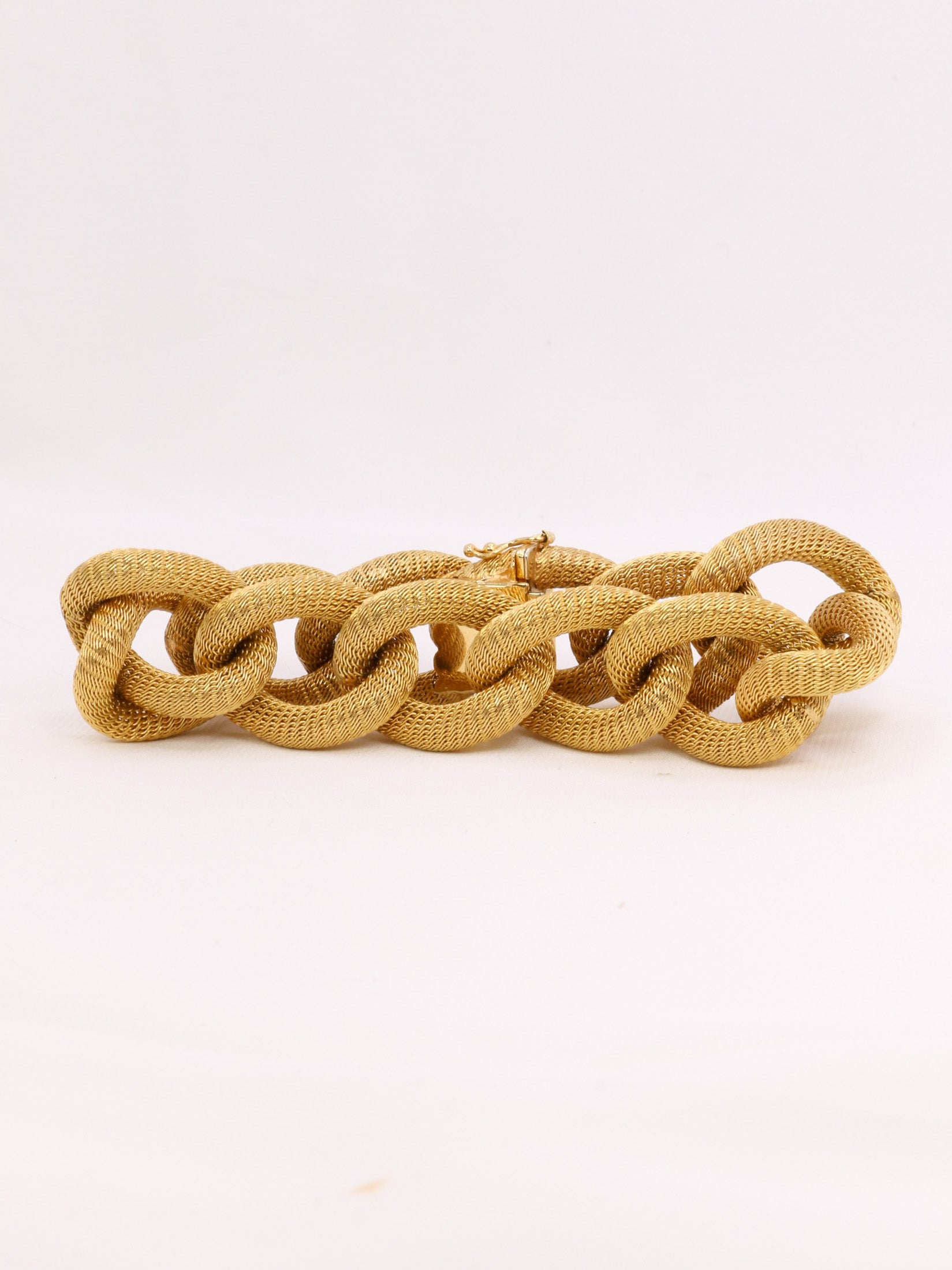 Bracelet vintage maillons or jaune