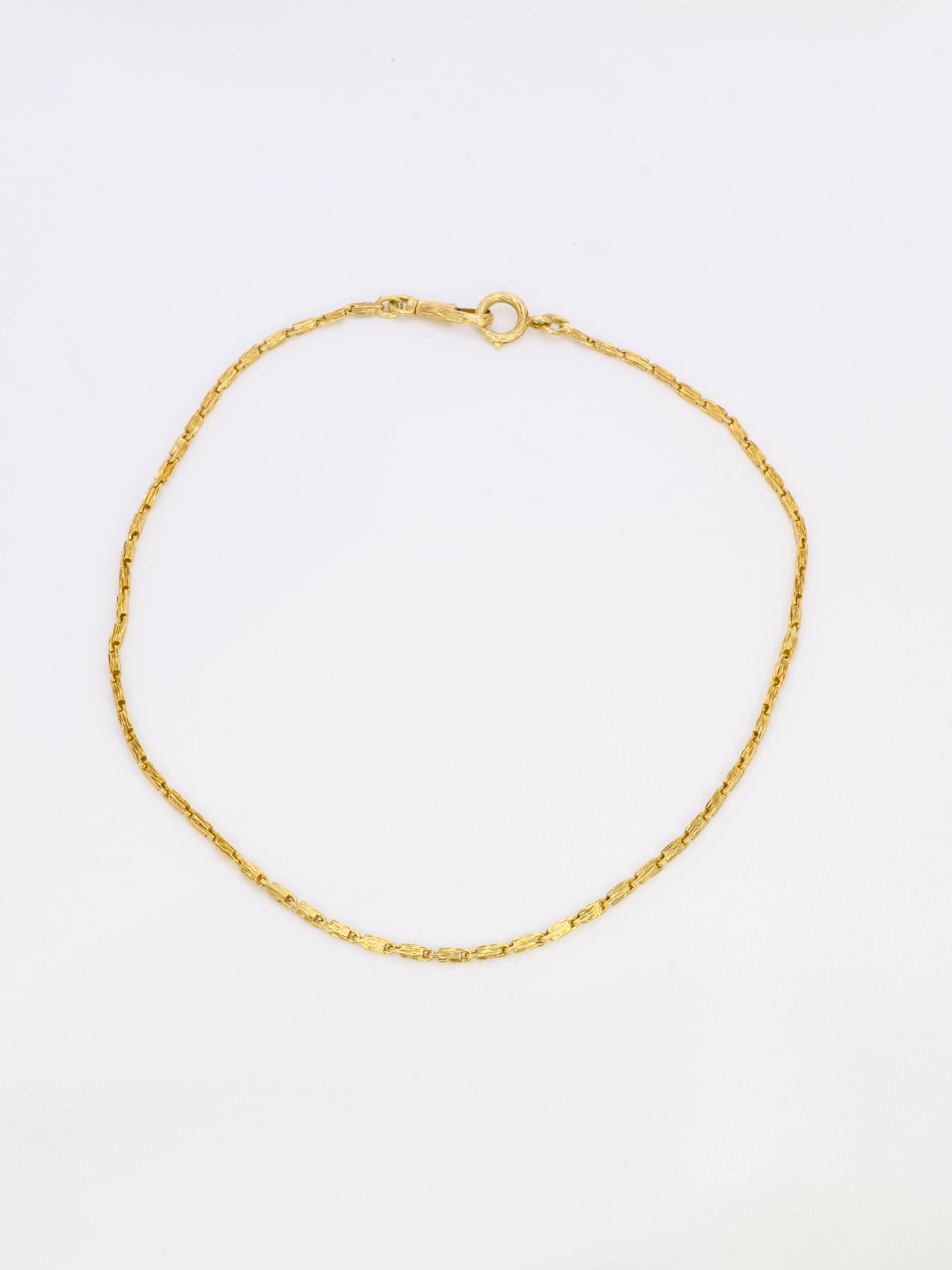 Collier chaine vintage or brossé