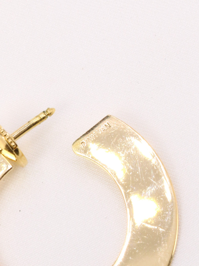 Créoles Cible DINH VAN or jaune