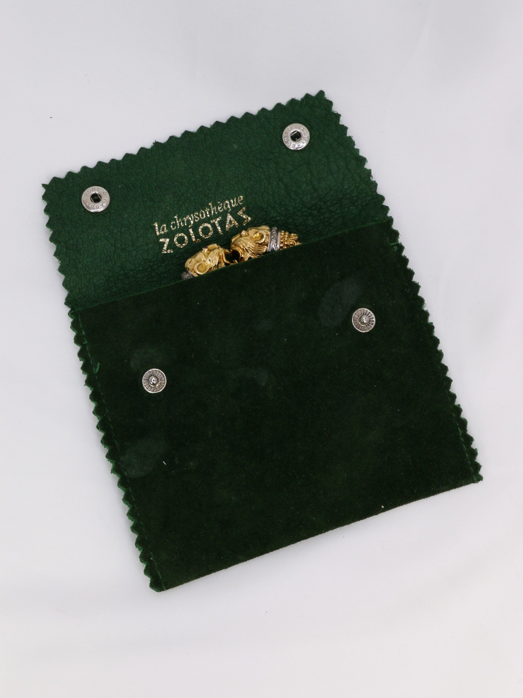 Bracelet ZOLOTAS tête de félins or rubis diamants