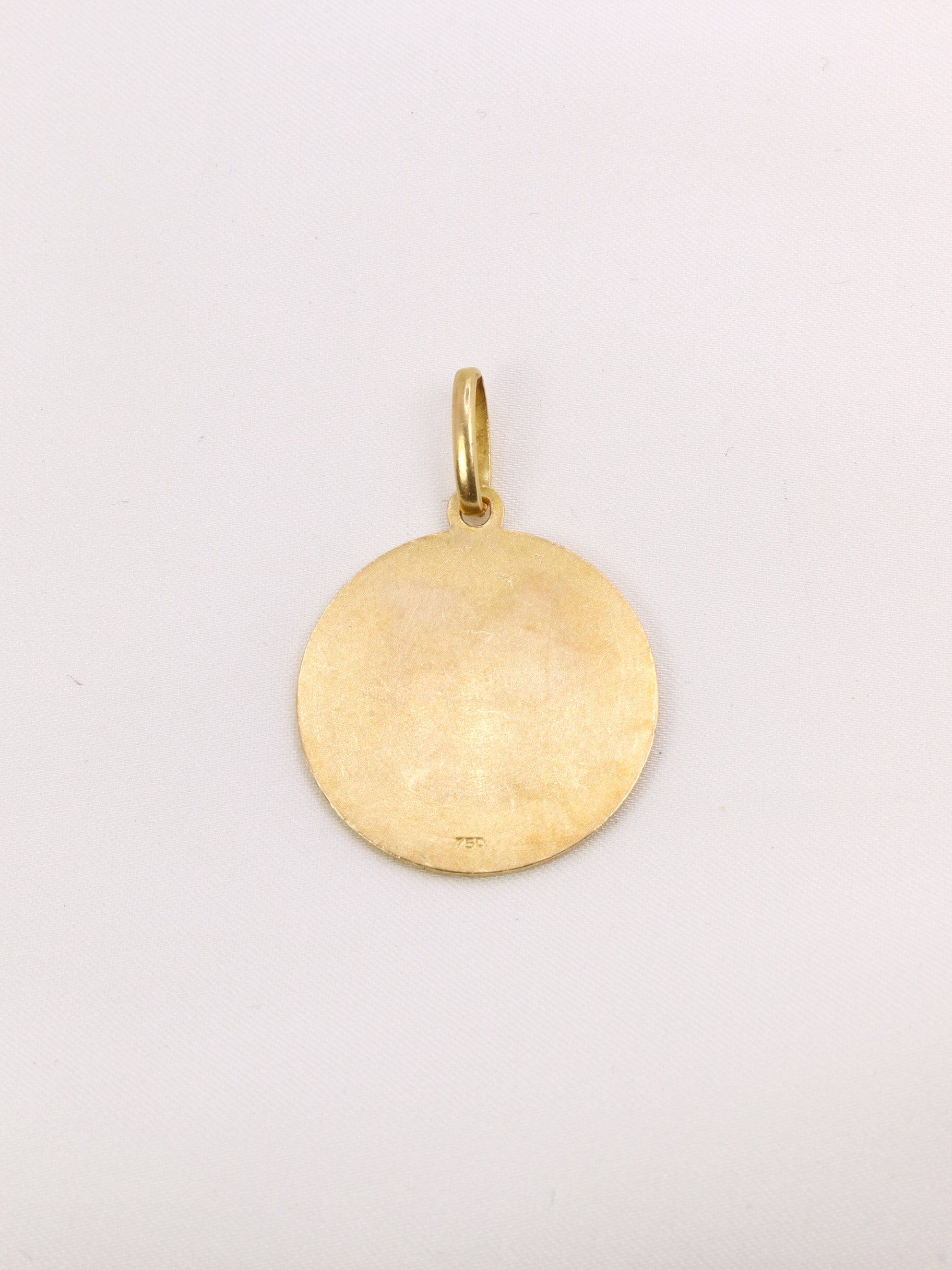 Médaille astrologique vintage Lion or jaune