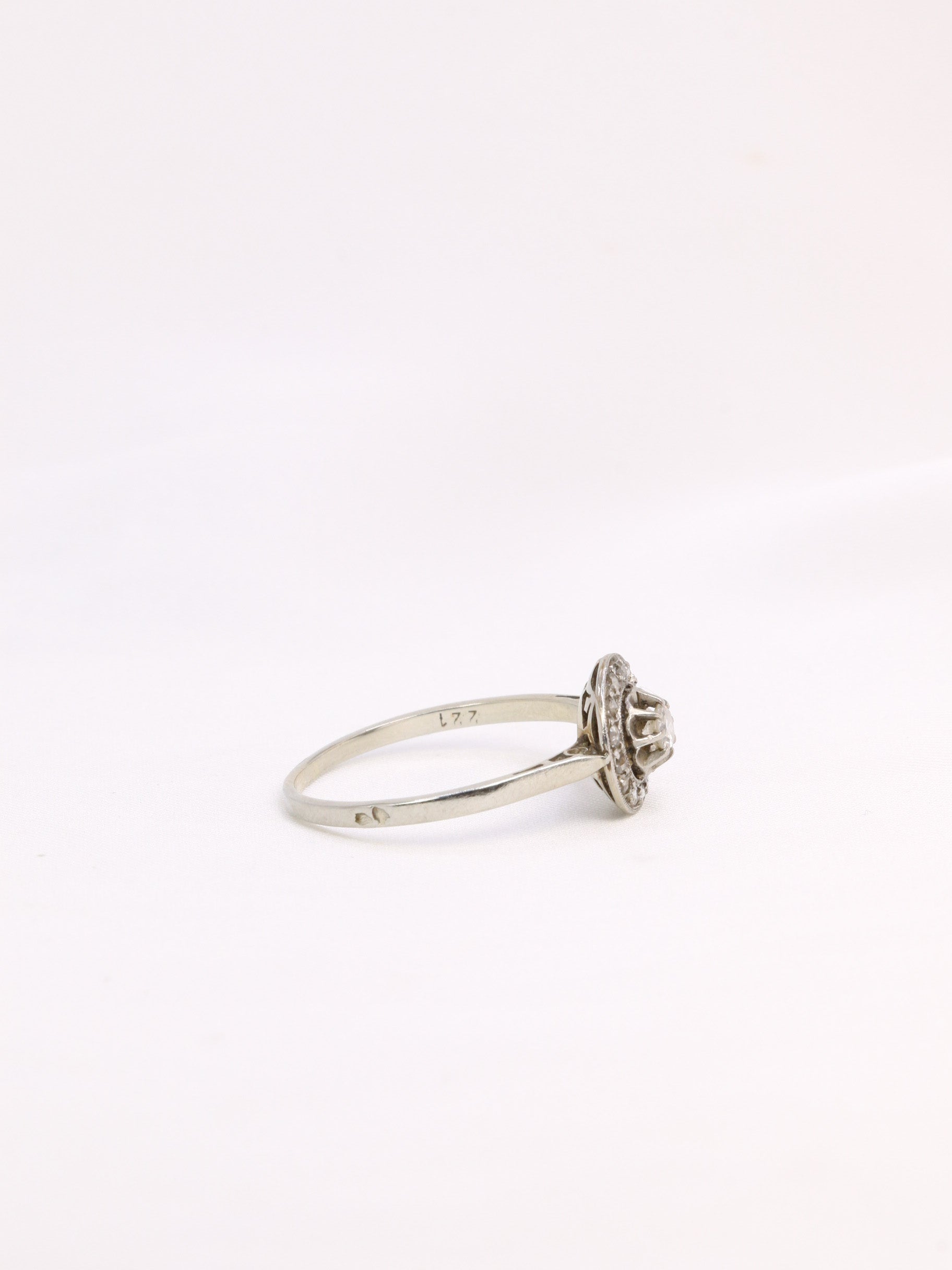 Bague Belle Epoque or platine diamants taille ancienne