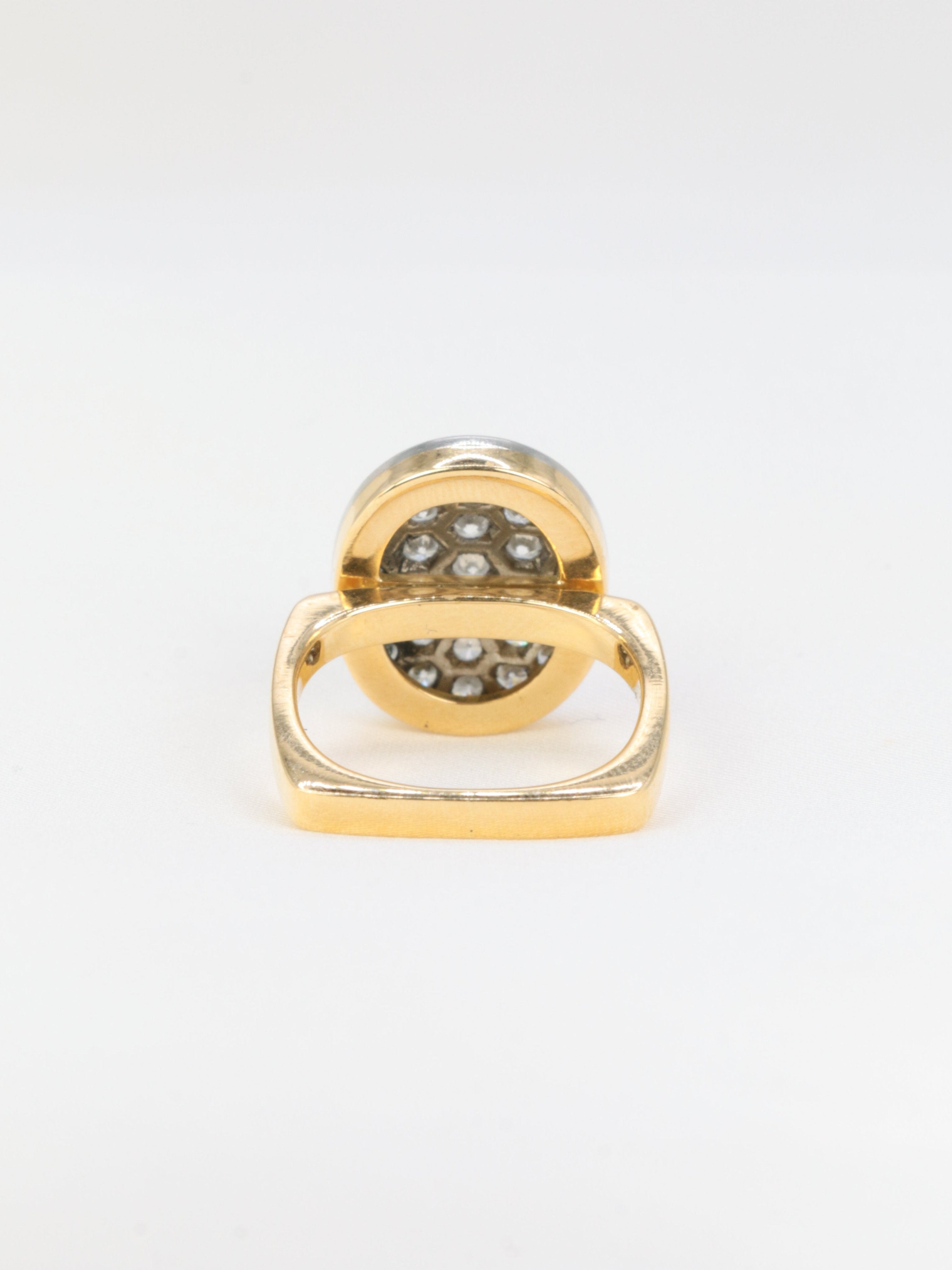 Bague vintage Dinh Van or jaune diamants