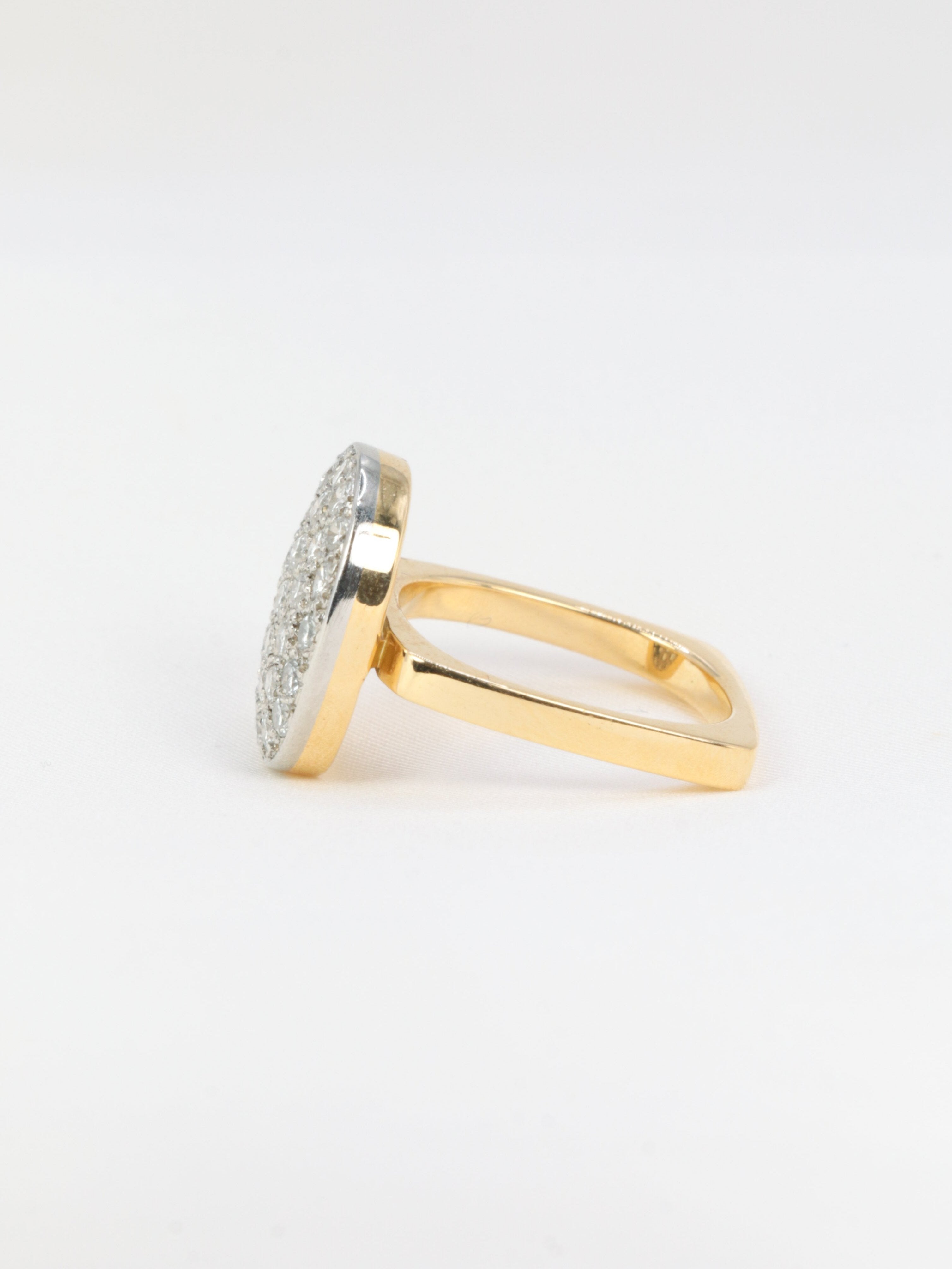 Bague vintage Dinh Van or jaune diamants