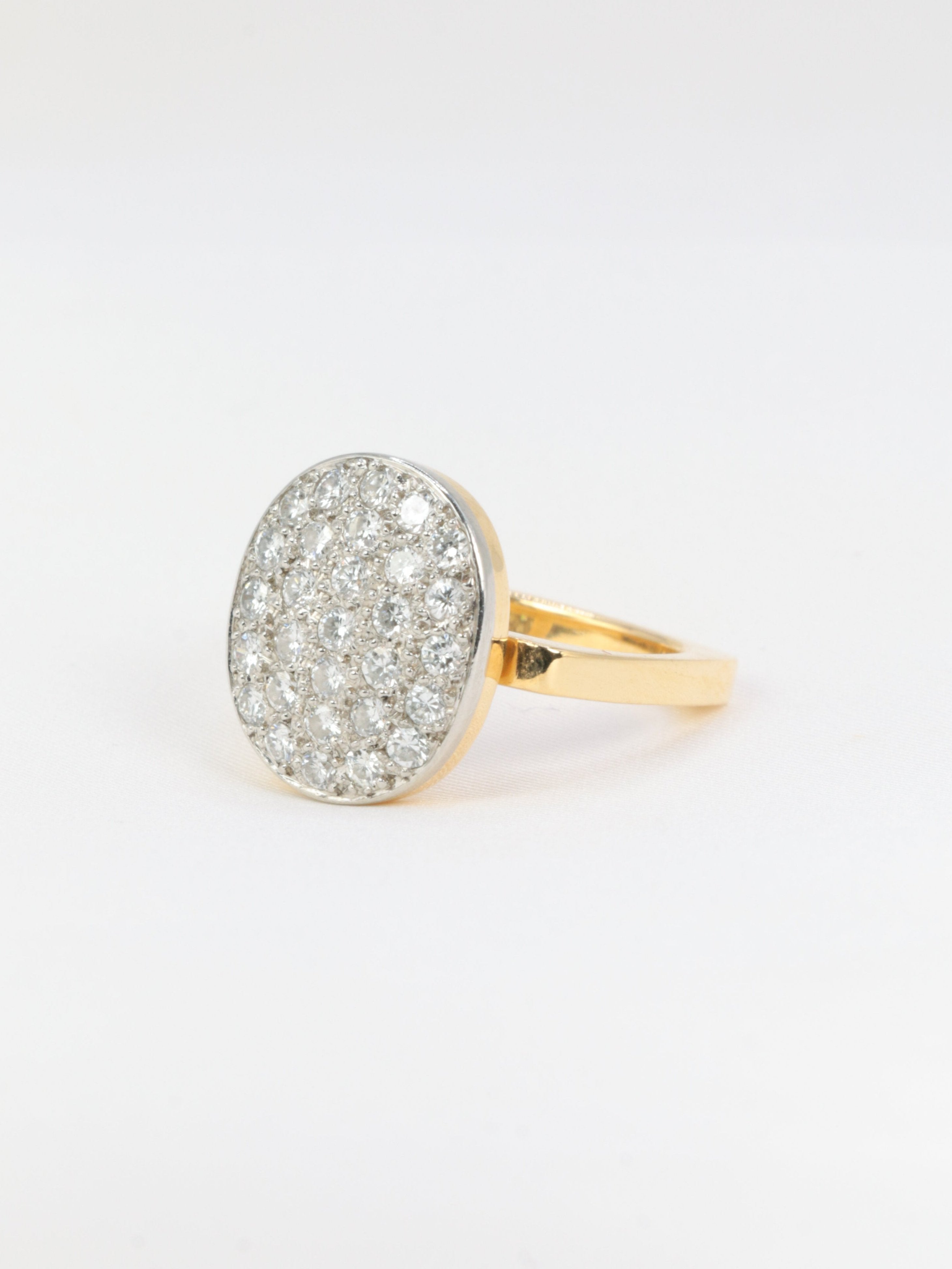 Bague vintage Dinh Van or jaune diamants