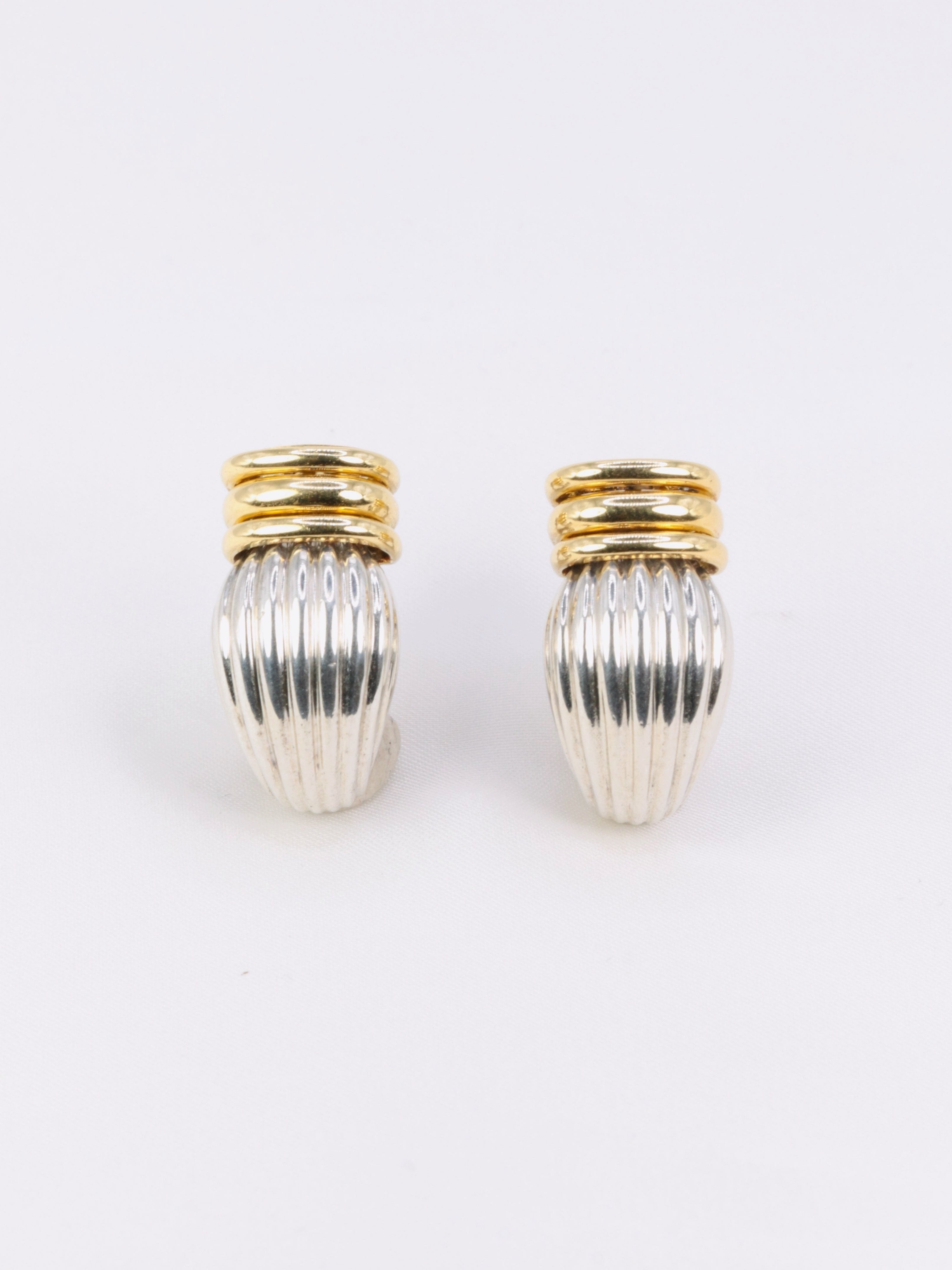 Boucles d’oreilles vintage OJ PERRIN en or et argent