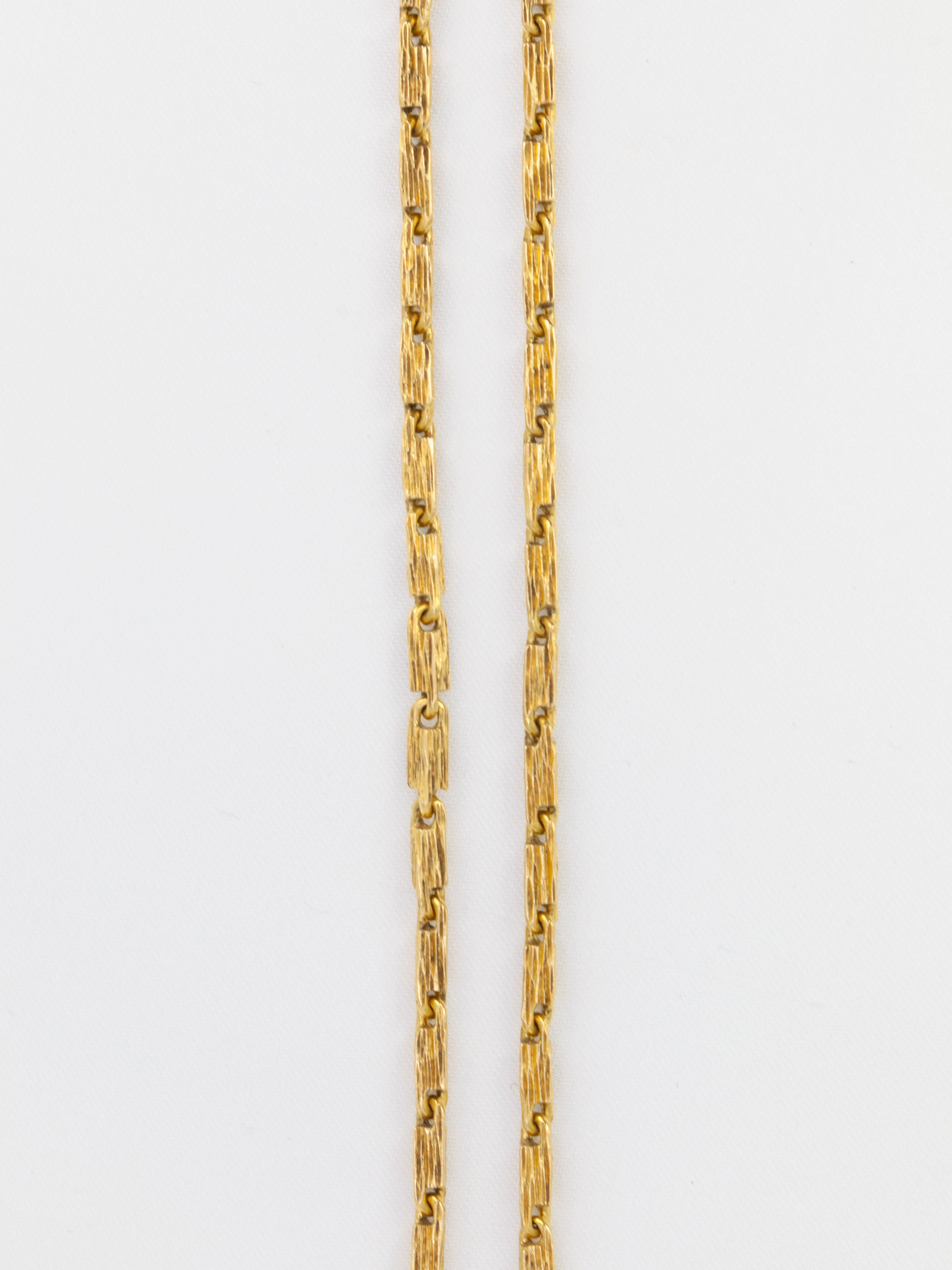 Collier chaine vintage or brossé