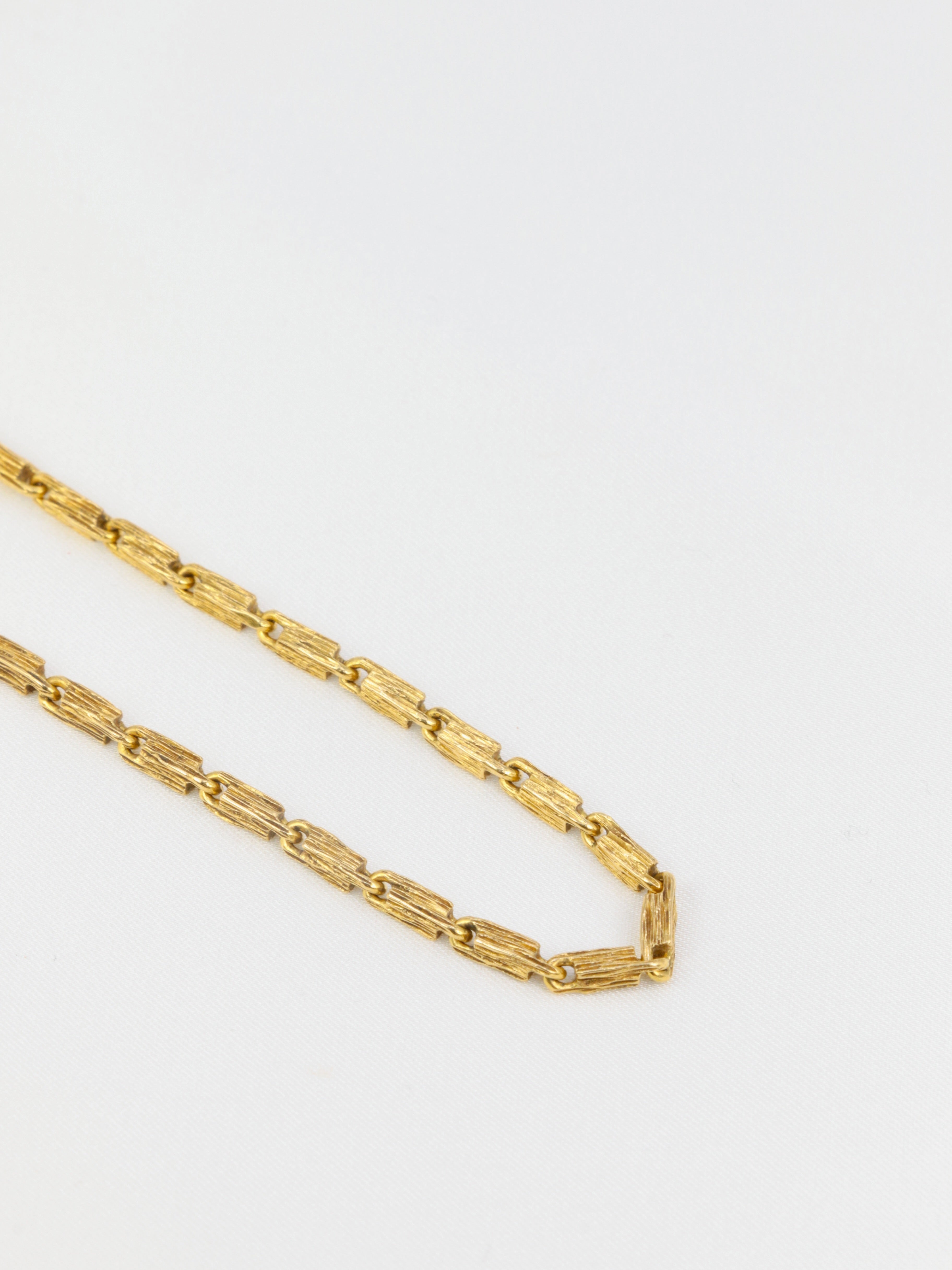 Collier chaine vintage or brossé