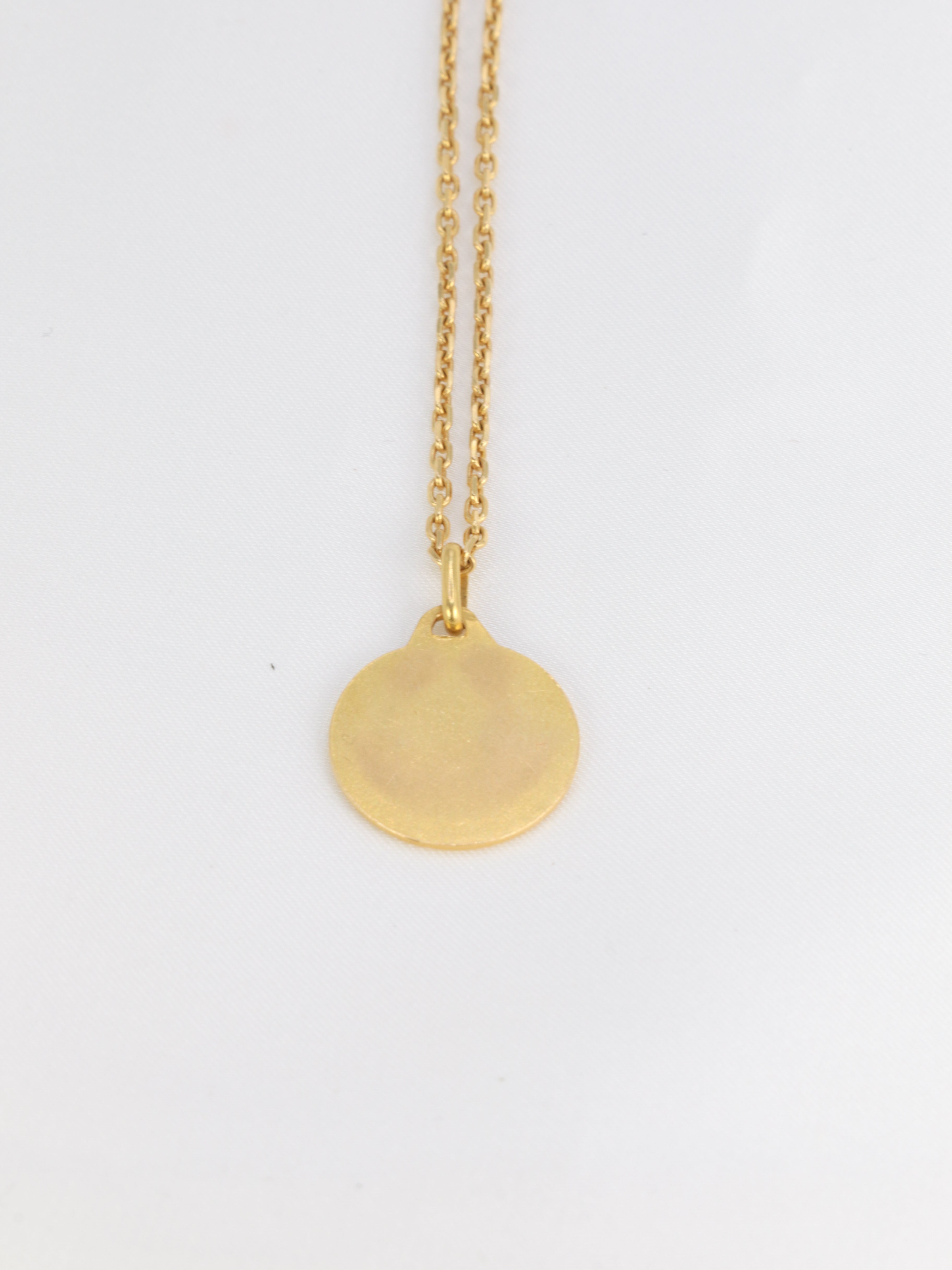 Médaille amour Augis Plus hier moins demain en or, diamant et rubis - ca 1970