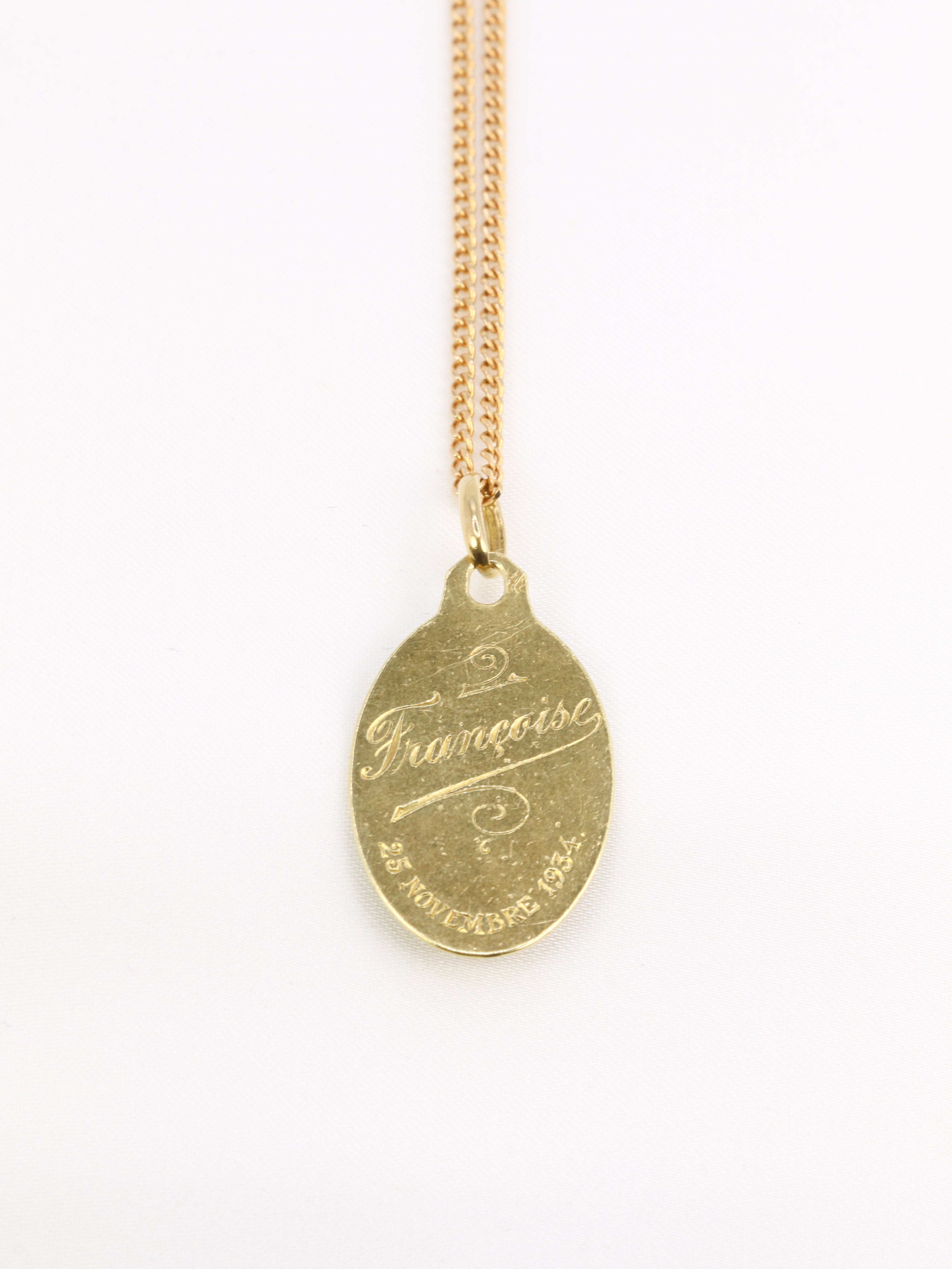 PAUL BRANDT Médaille religieuse ancienne en or jaune