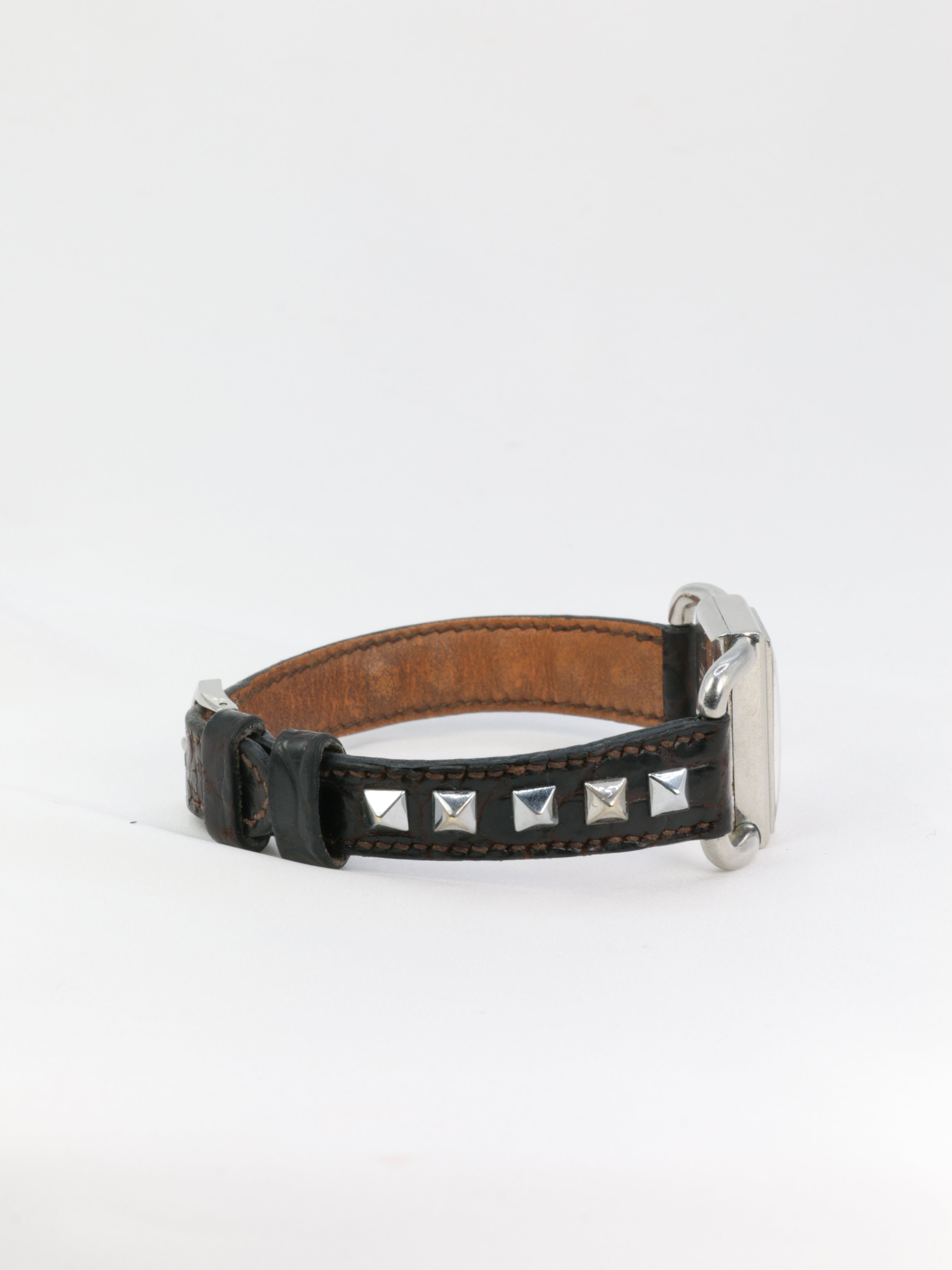 1970s Jaeger Lecoultre Etrier Watch in Steel and Leather