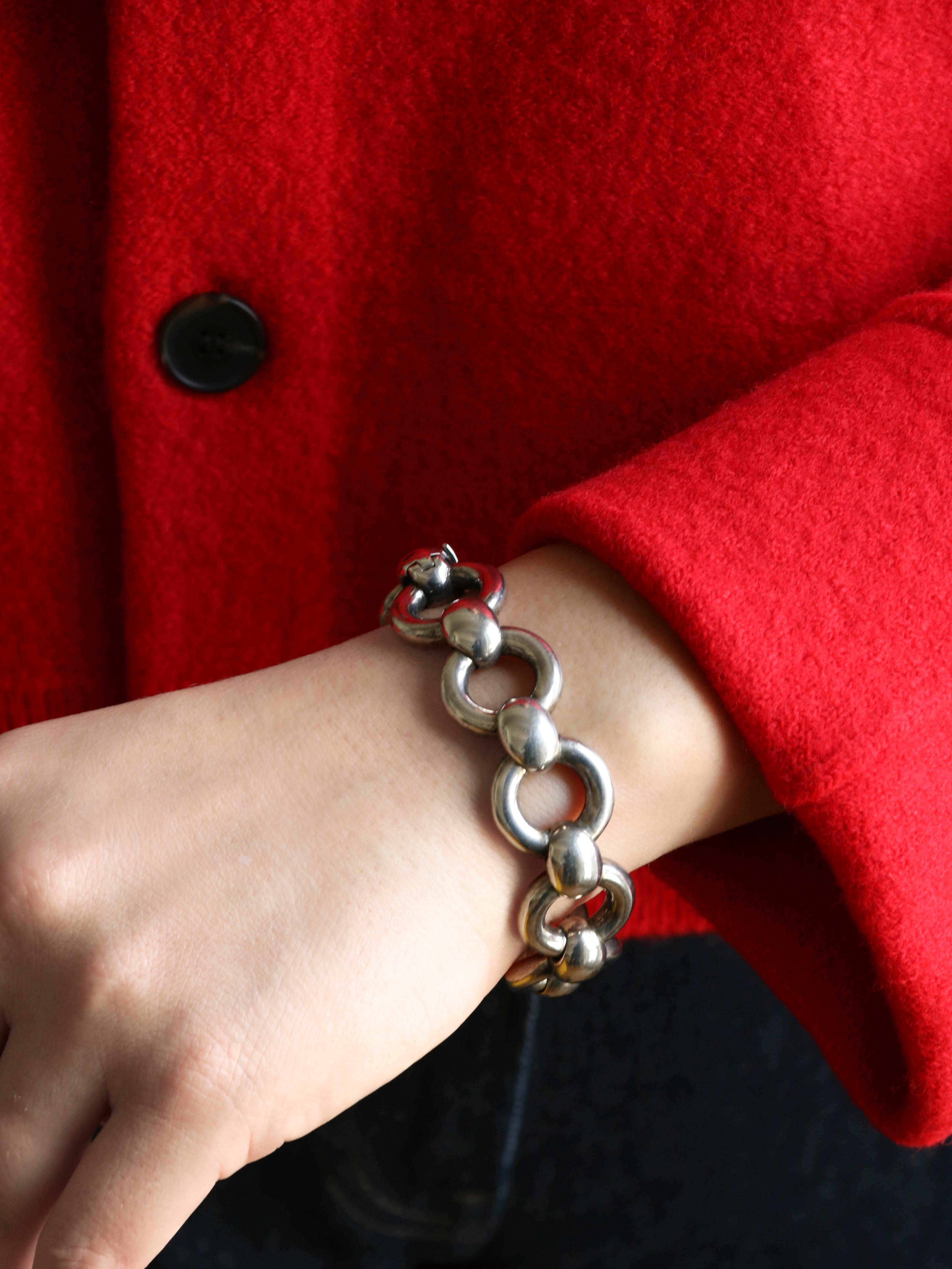 HERMES Bracelet argent vintage Frontail