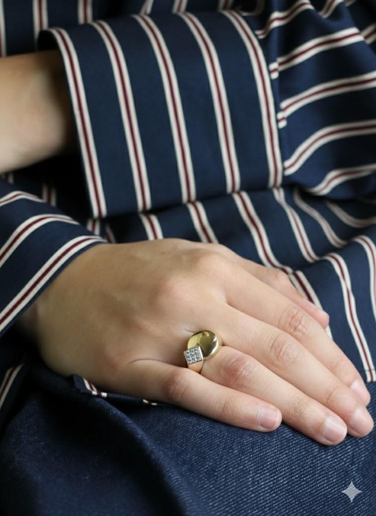 FRED Bague bicolore diamants