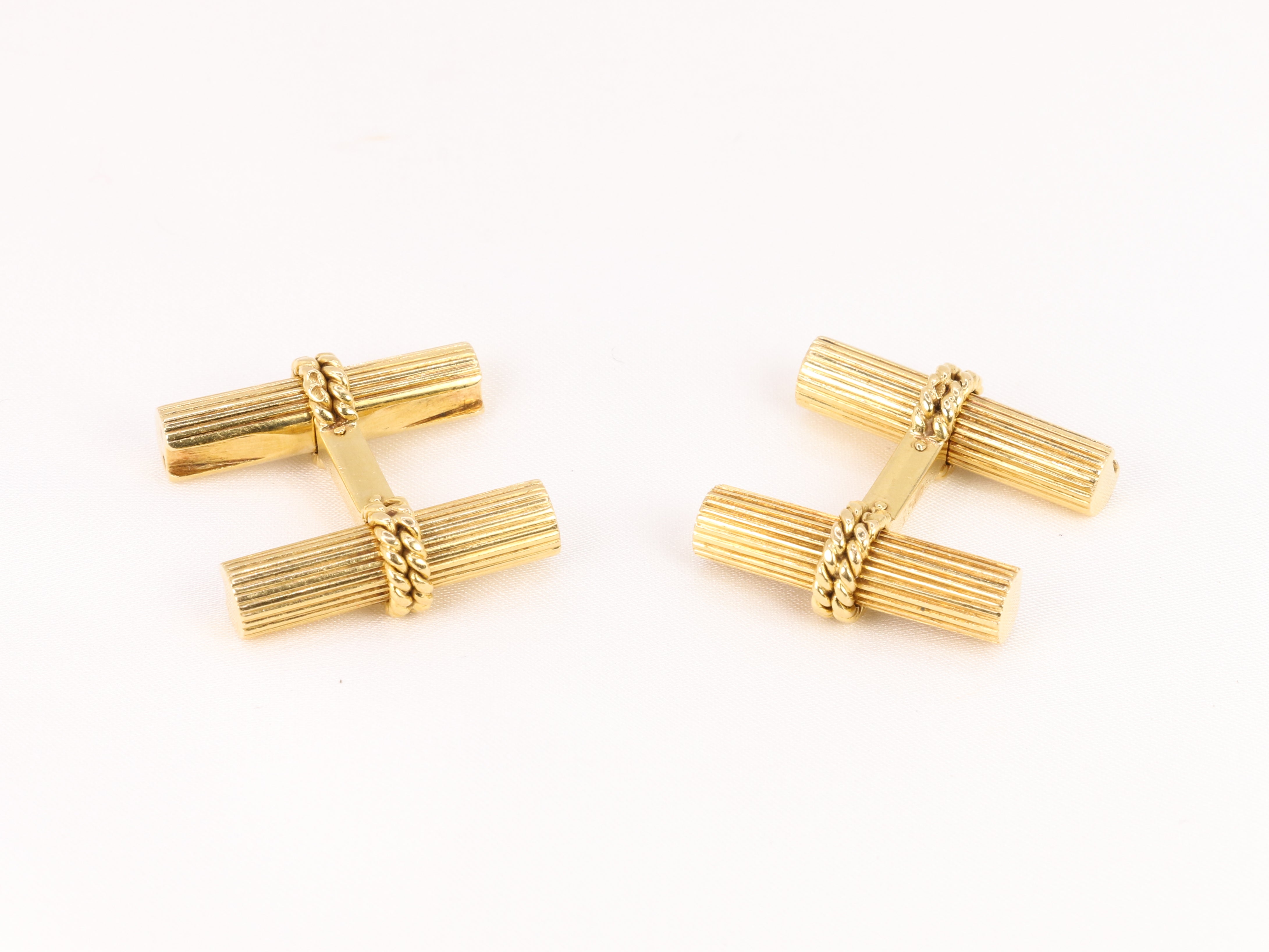 VAN CLEEF & ARPELS Boutons de Manchette Or Jaune Malachite Hématite Lapis Lazuli