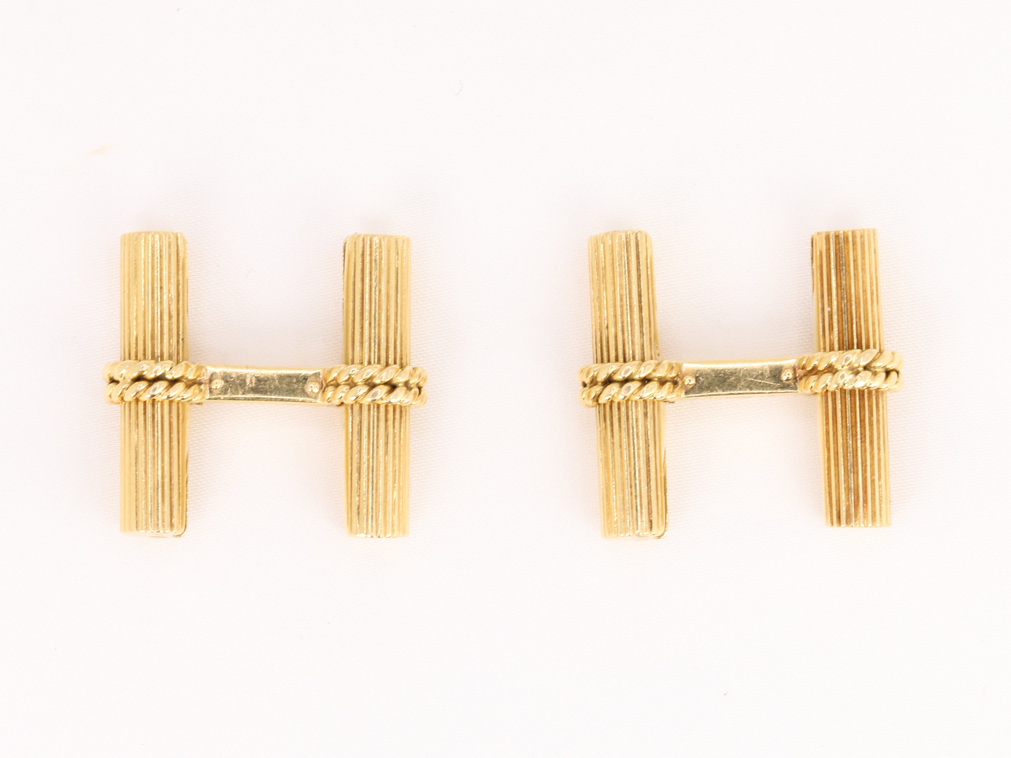 VAN CLEEF & ARPELS Boutons de Manchette Or Jaune Malachite Hématite Lapis Lazuli