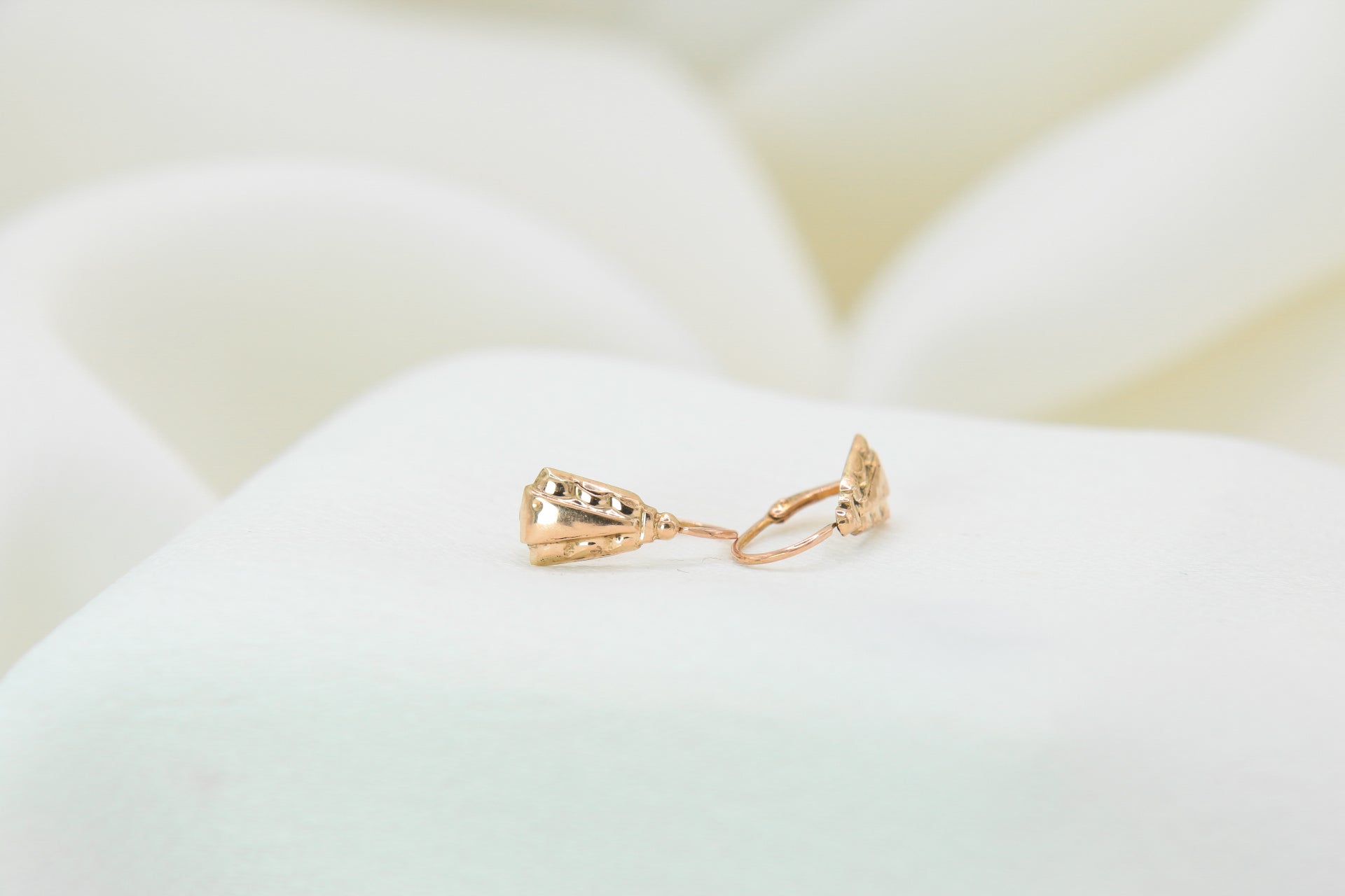 Vintage gold sleeper earrings