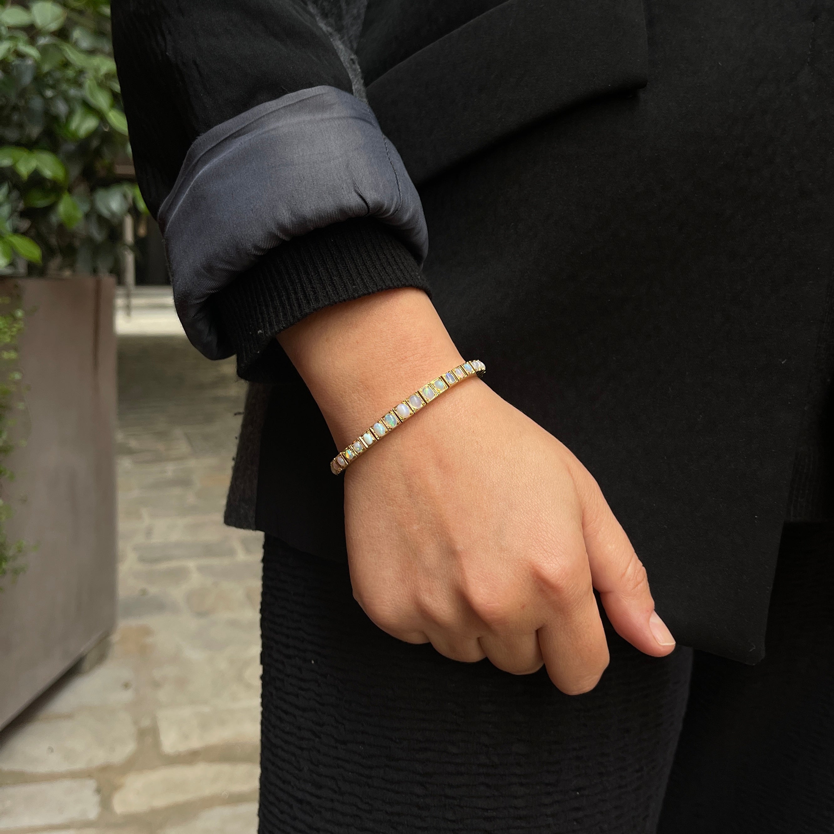 Bracelet rivière d’opales - Travail de la fin du XIXe siècle