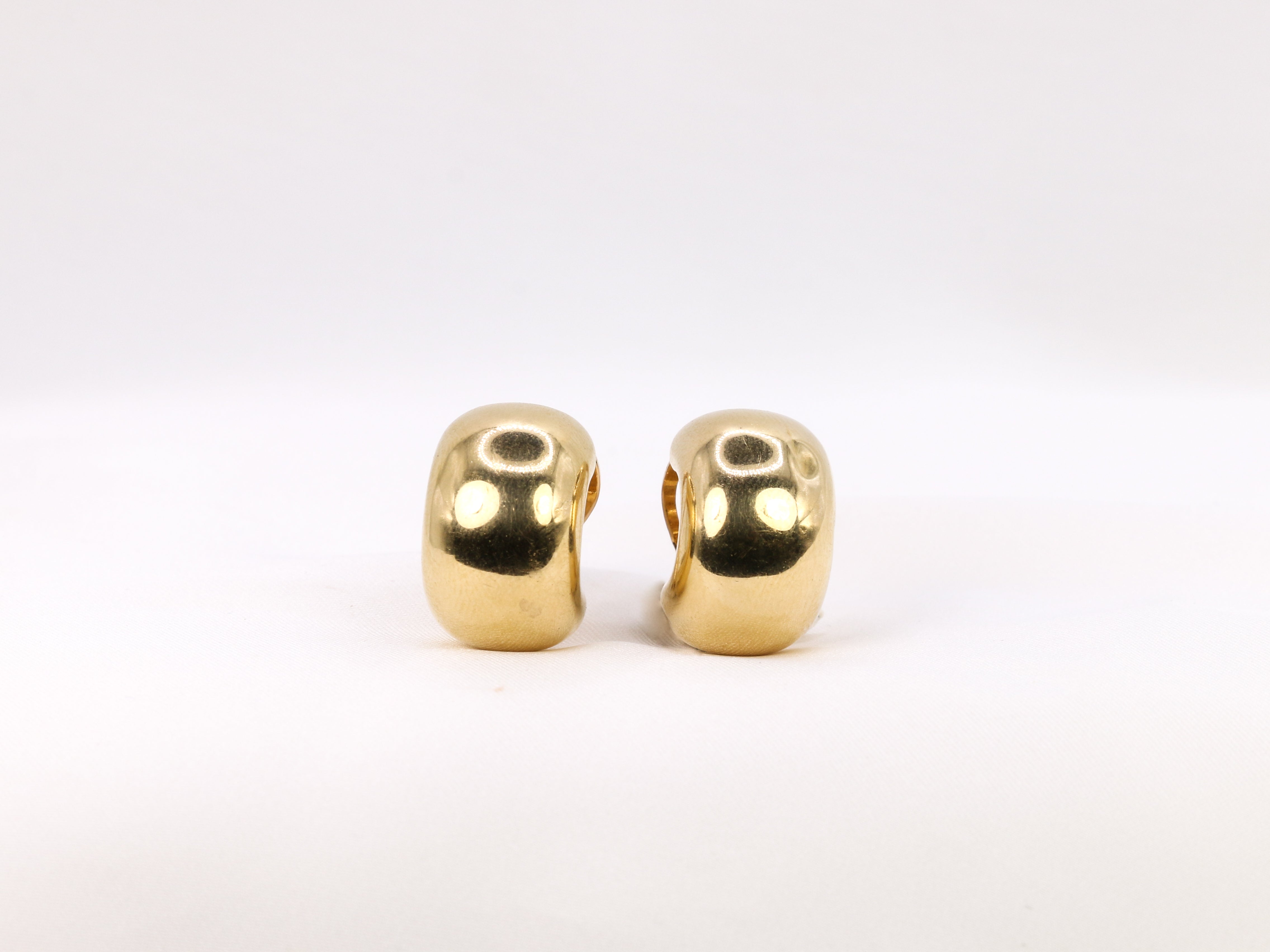 Paire de créoles épaisses vintage en or