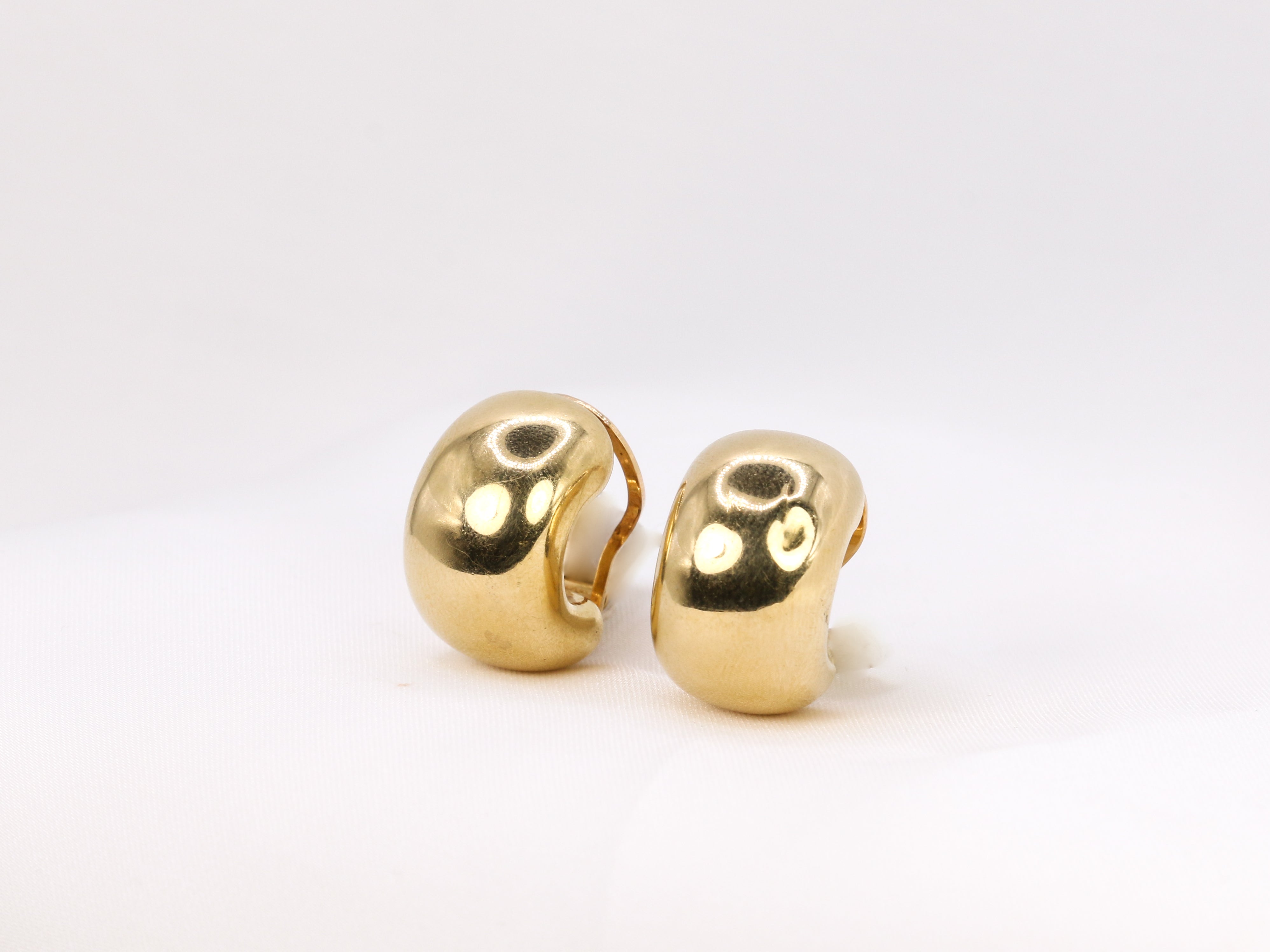 Paire de créoles épaisses vintage en or