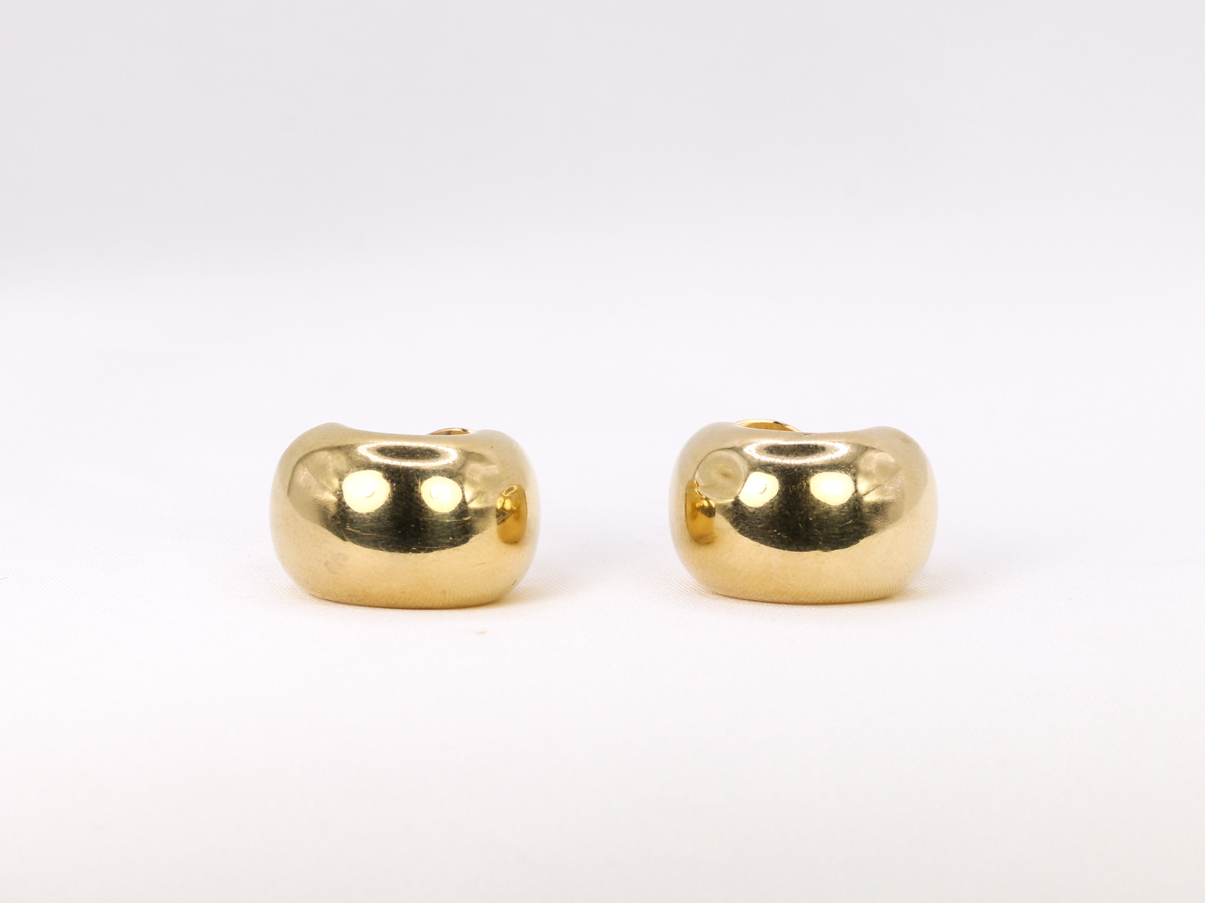 Paire de créoles épaisses vintage en or