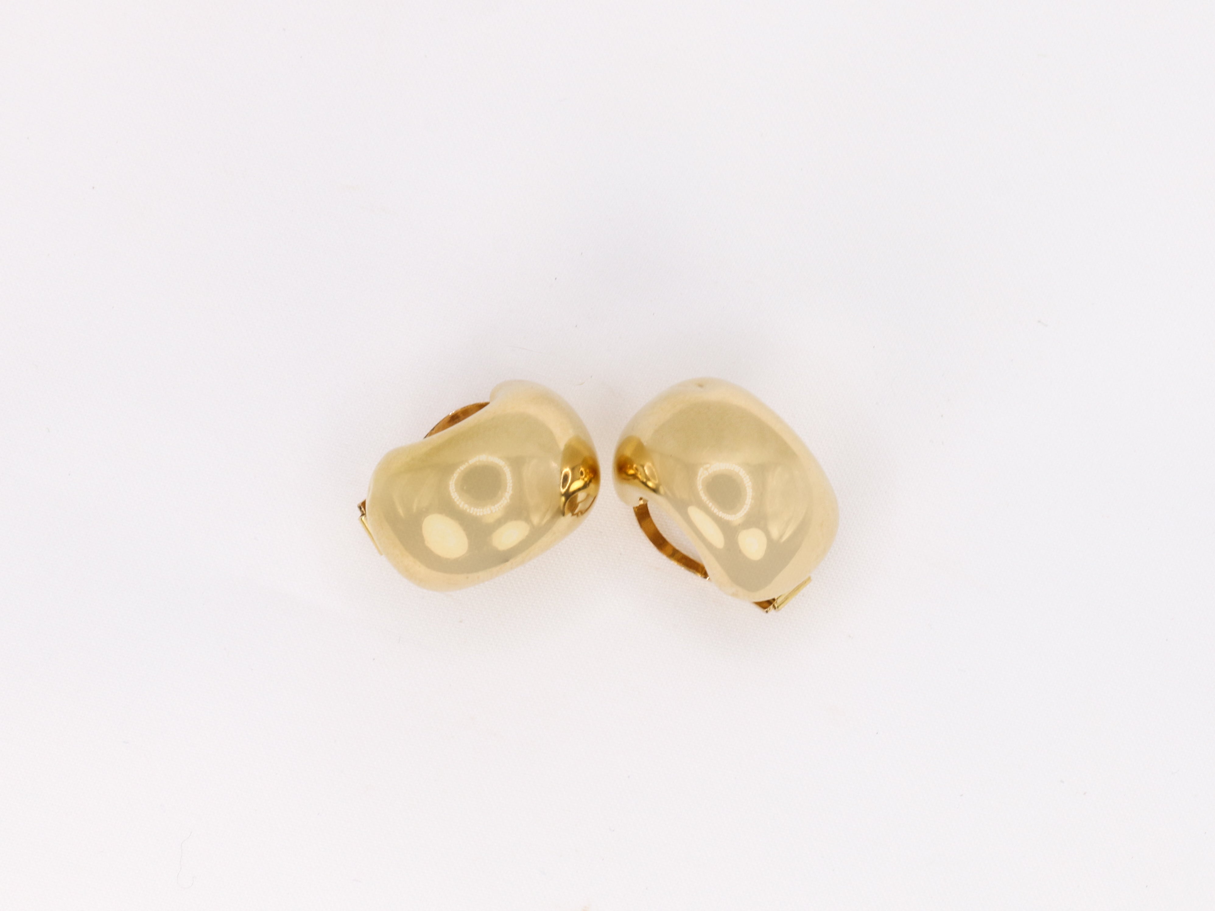 Paire de créoles épaisses vintage en or