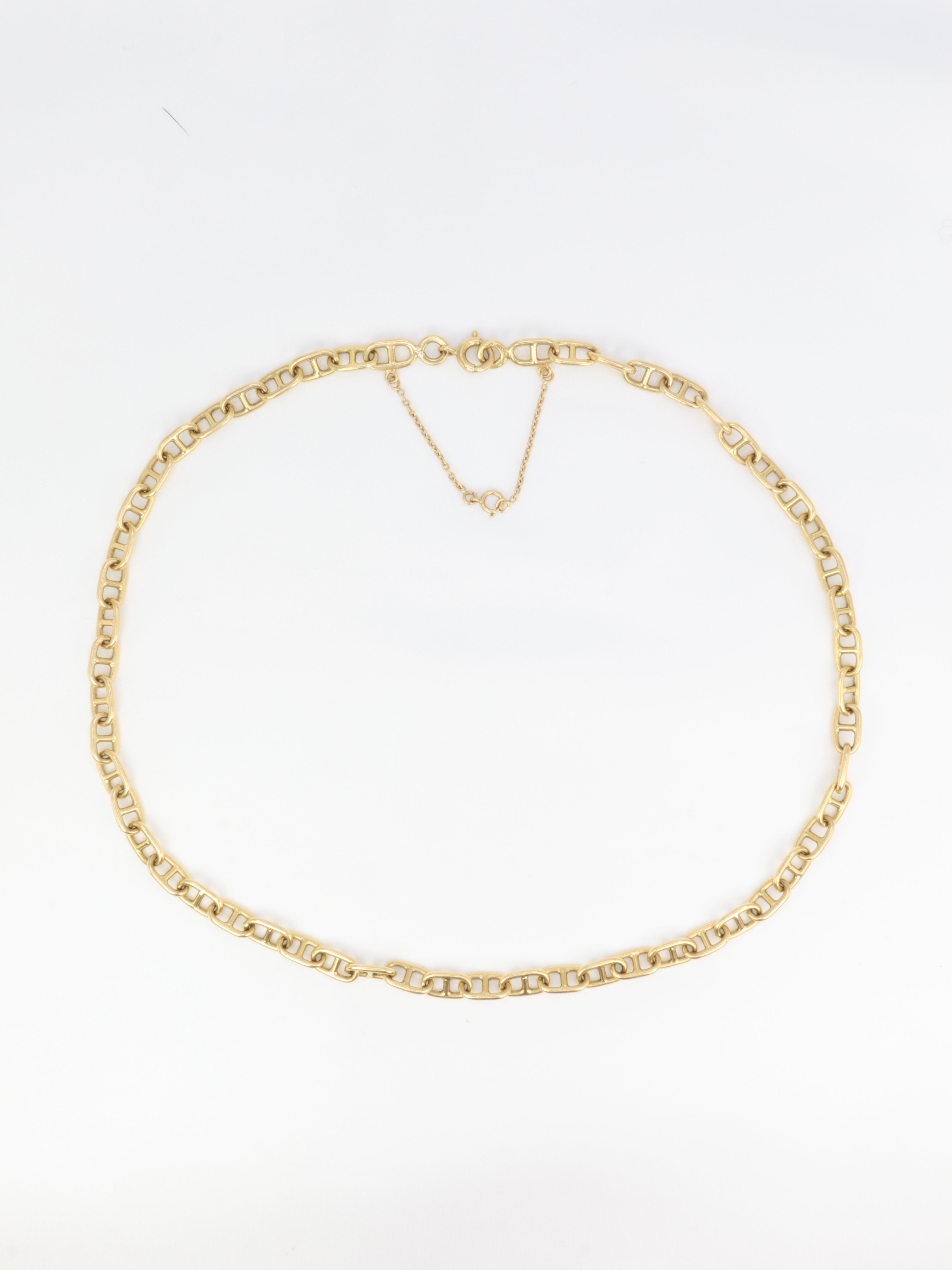 Vintage Cartier necklace, yellow gold chain and anchor chain link