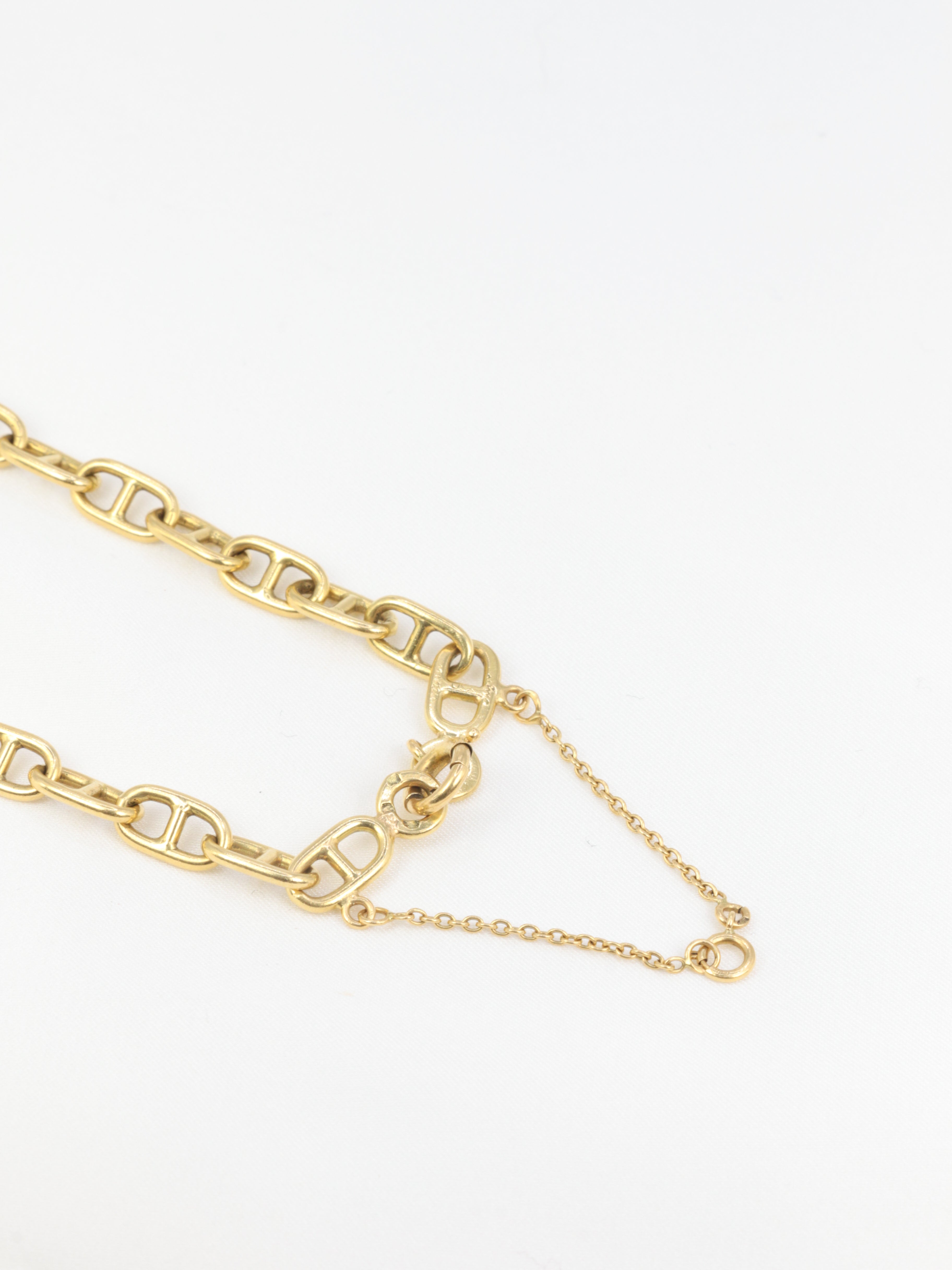 Vintage Cartier necklace, yellow gold chain and anchor chain link