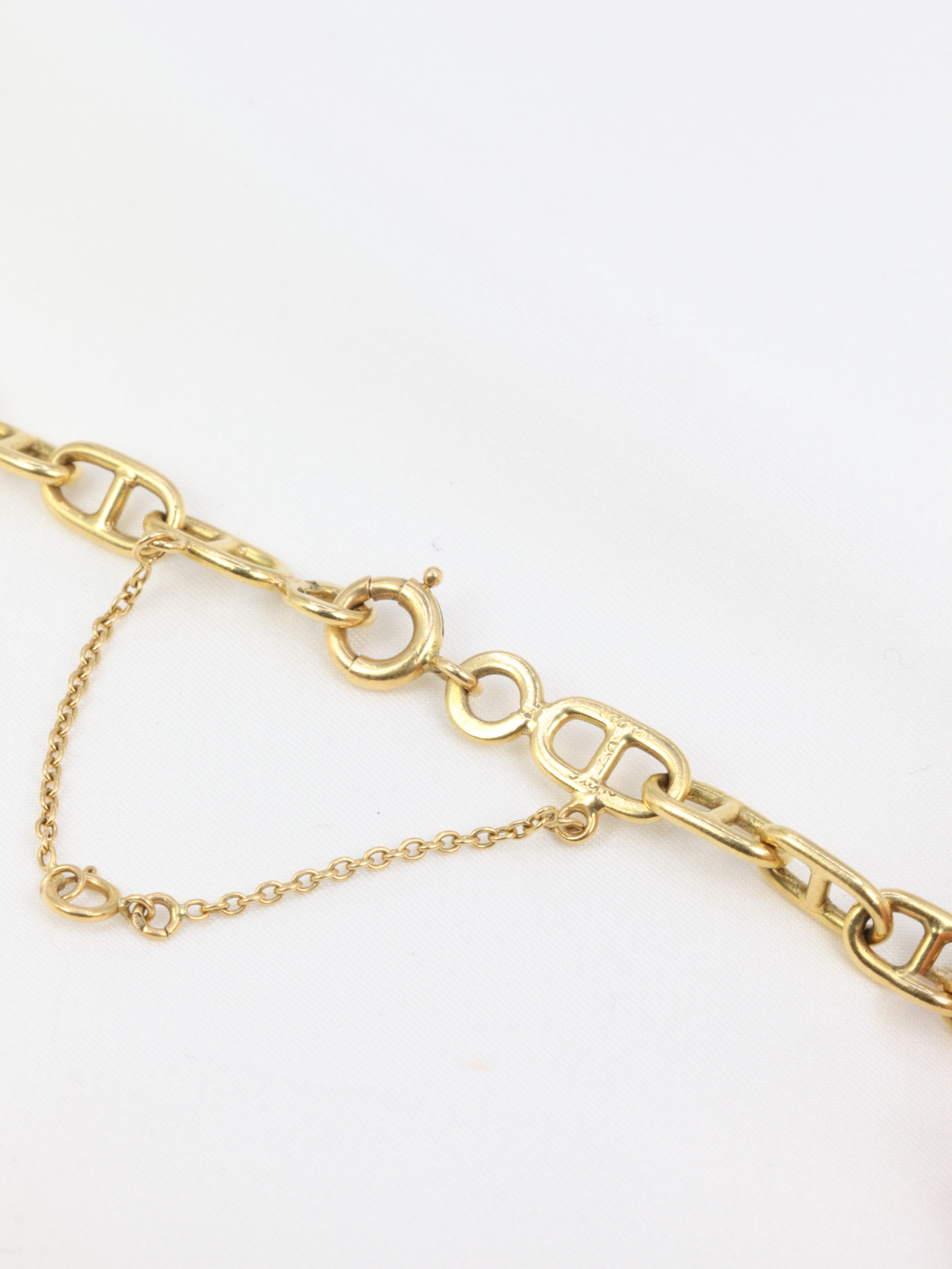 Vintage Cartier necklace, yellow gold chain and anchor chain link
