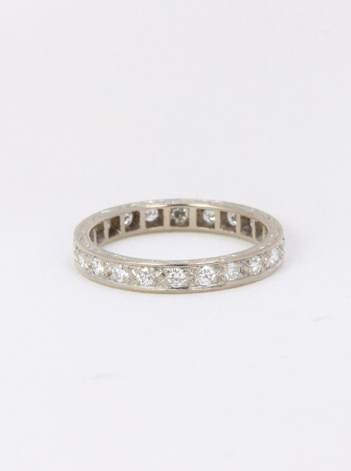 American wedding ring in platinum and diamonds 0.55 ct