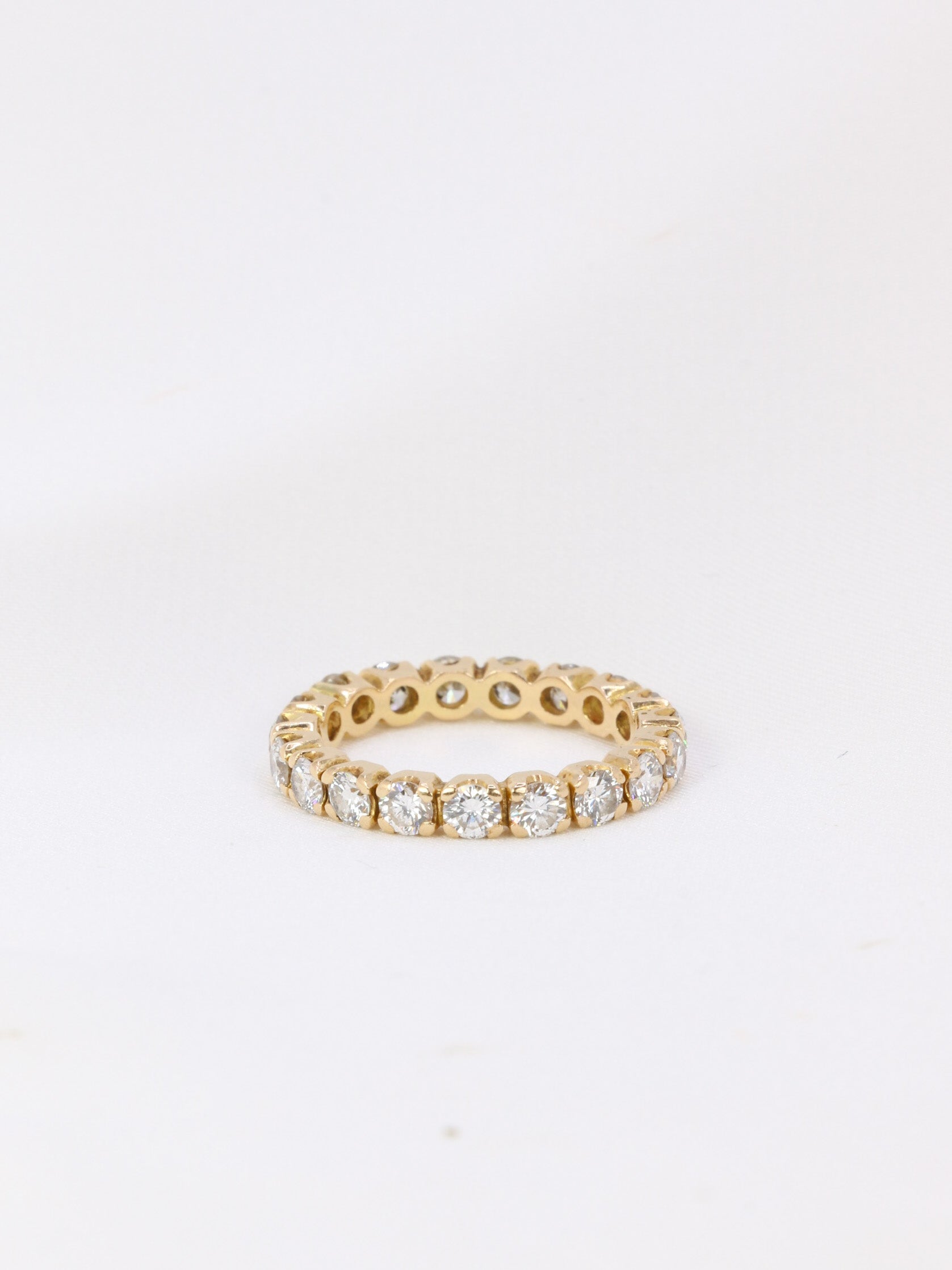 American wedding ring in yellow gold and diamonds 1.9 ct