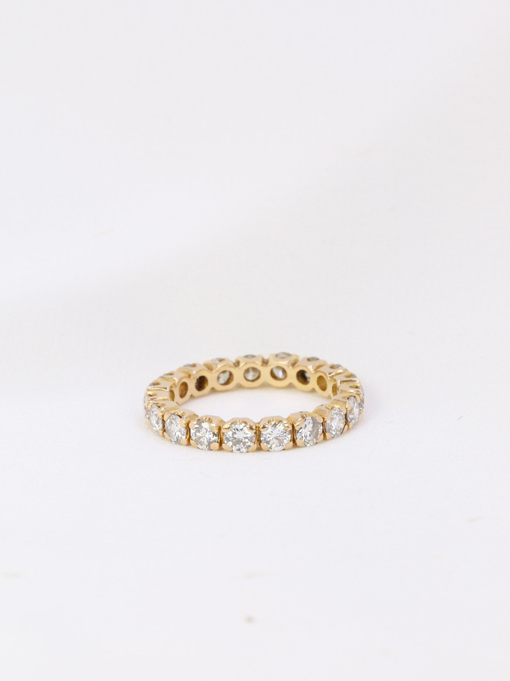 American wedding ring in yellow gold and diamonds 1.9 ct