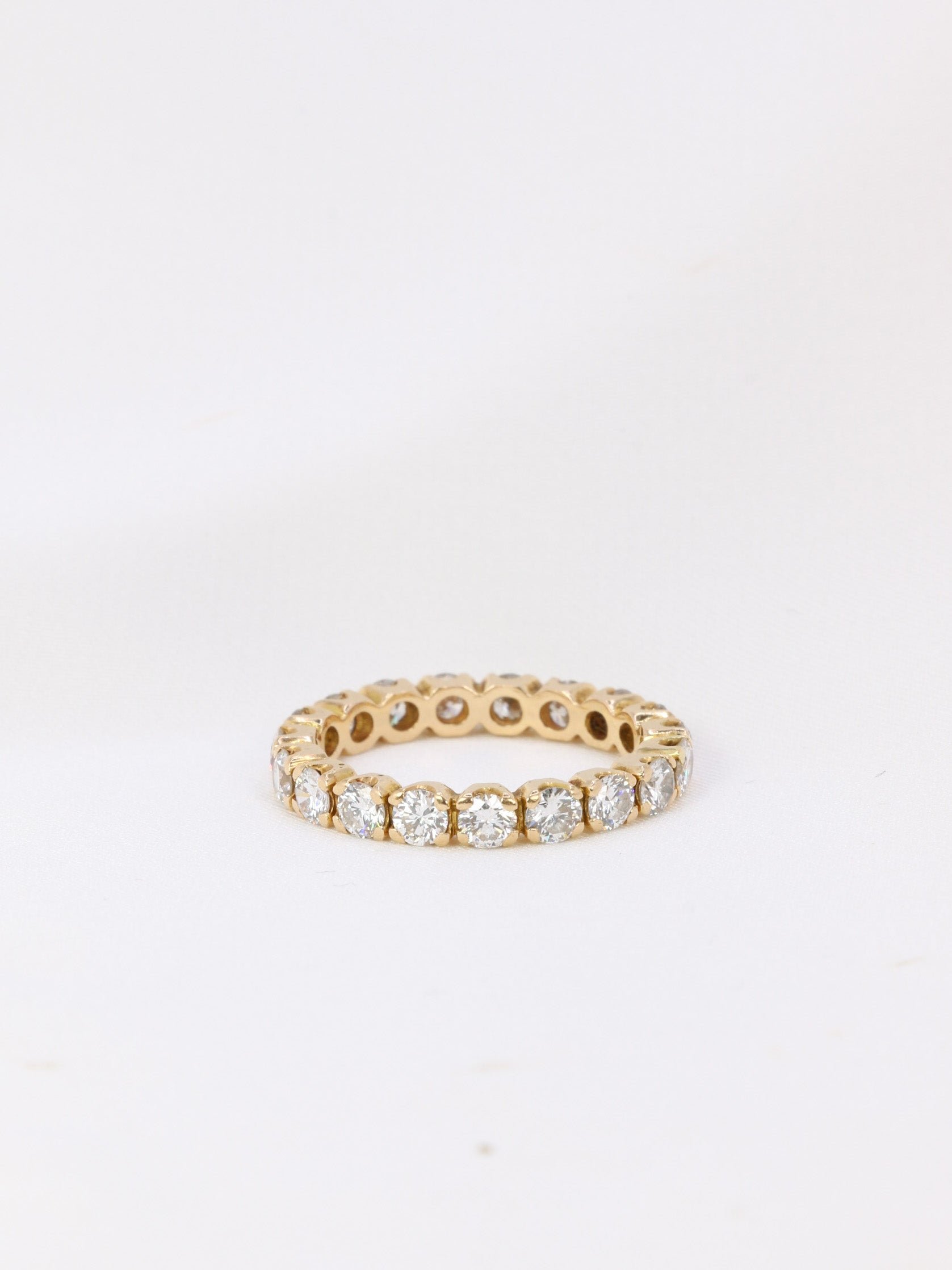 American wedding ring in yellow gold and diamonds 1.9 ct