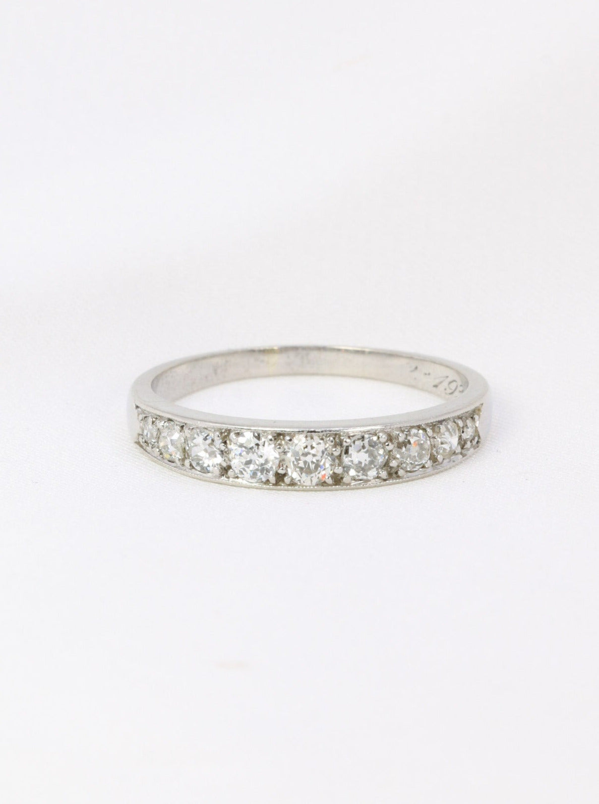 Garter ring in platinum and 0.5 ct diamonds