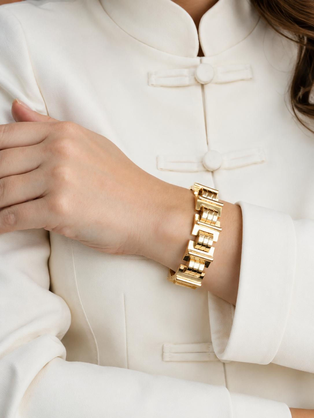 Bracelet tank or jaune