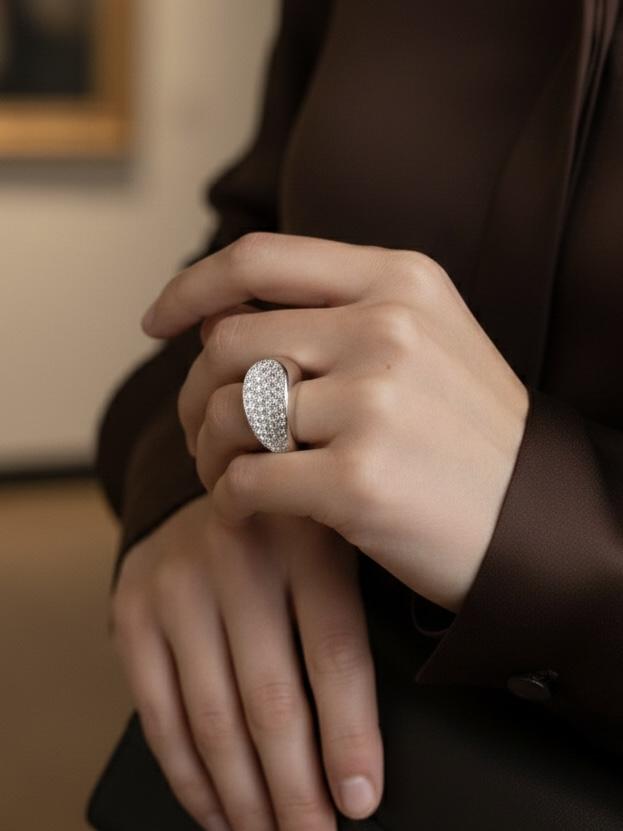 FRED Bague Candy or blanc diamants