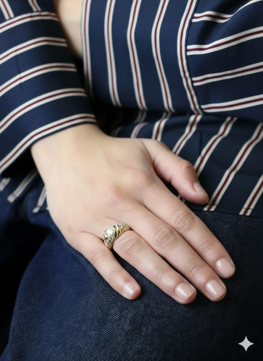 FRED Bague panthère or jaune diamants