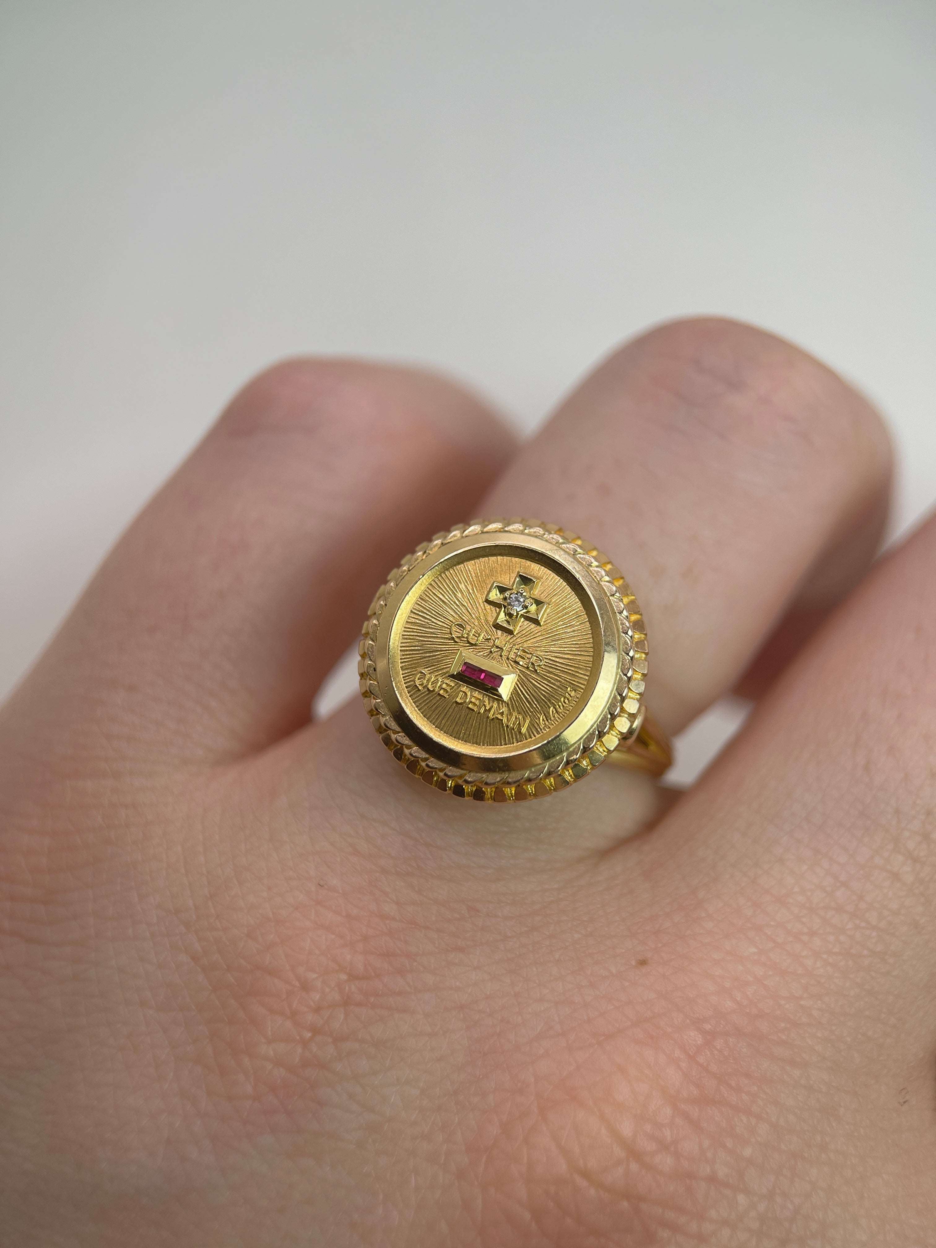 Bague d’Amour Augis en Or Jaune 18k - Plus Hier Moins Demain - A. Augis