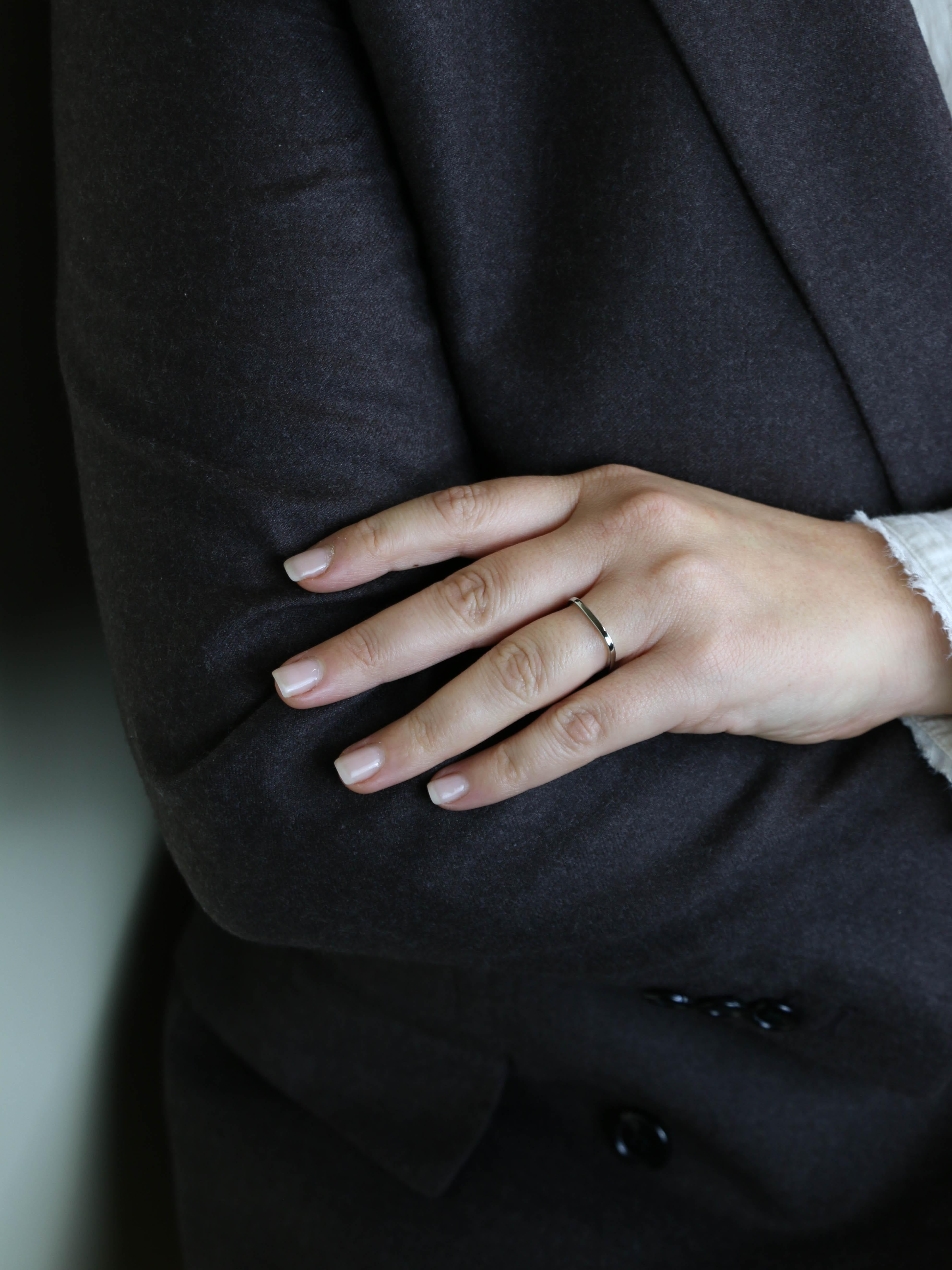 DINH VAN Alliance carrée or blanc