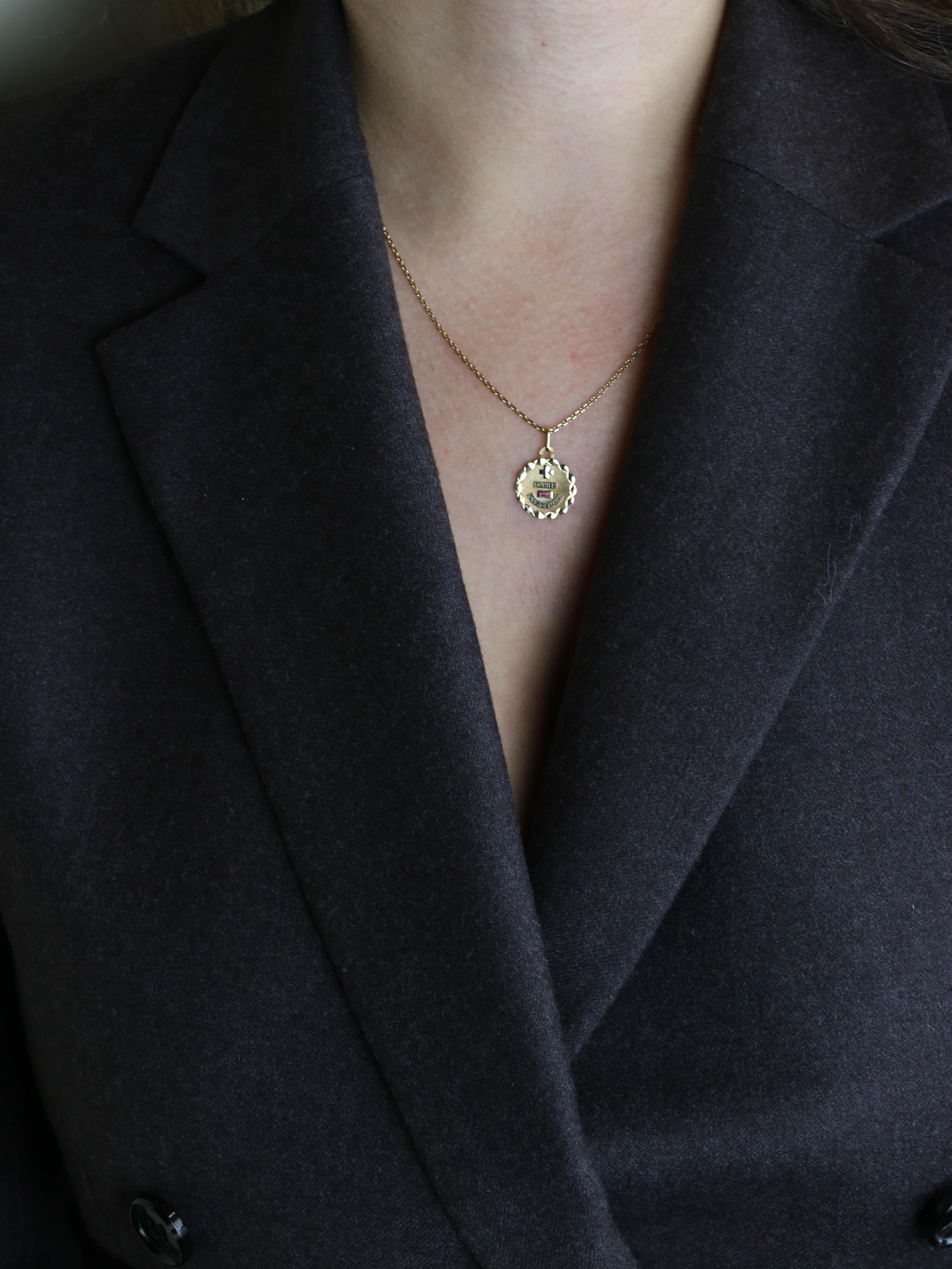 Medaille Amour Augis Plus hier Moins Demain, Ecrin d'origine, New Old Stock