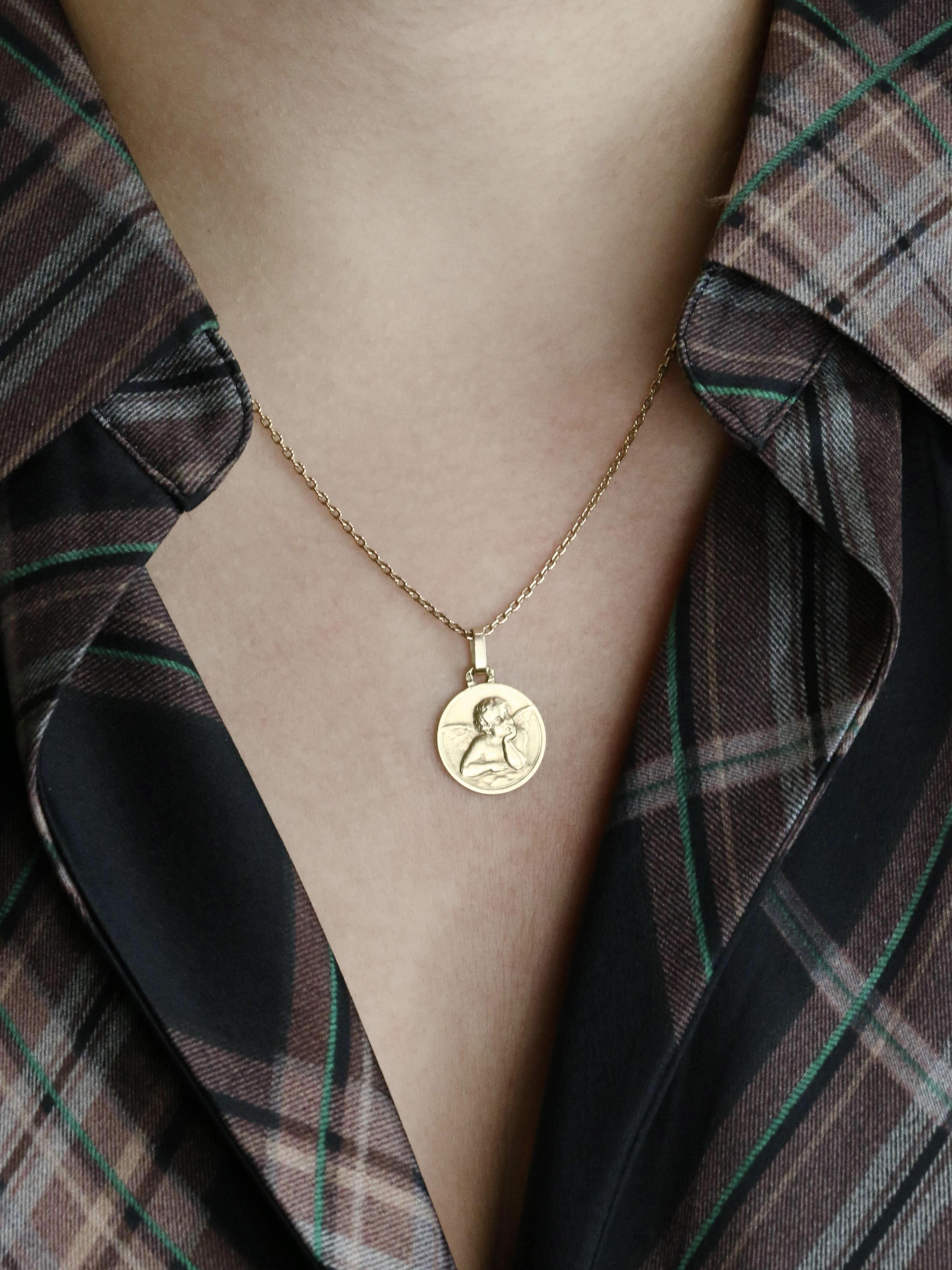 BRANDT Médaille Ange en or jaune