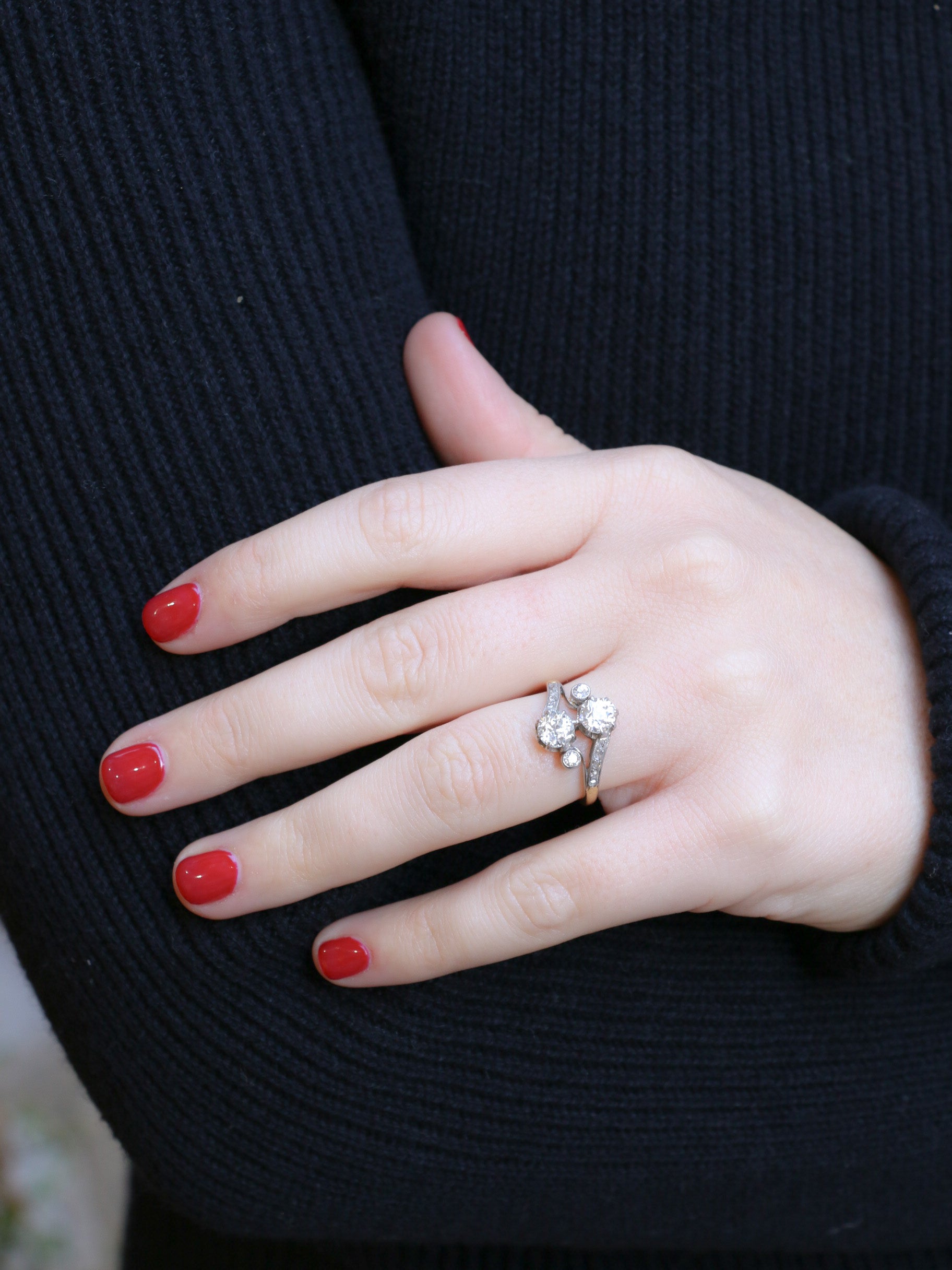 Bague toi et moi or diamants