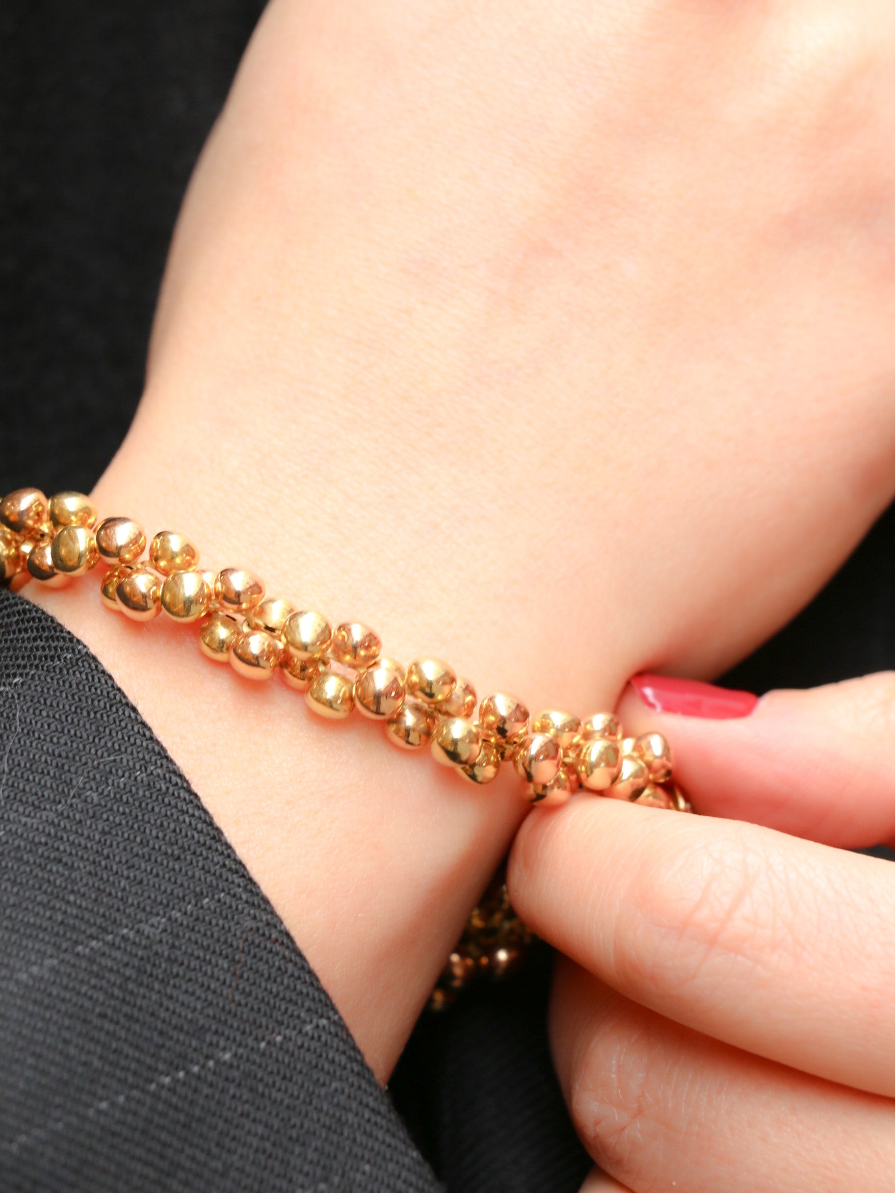 Bracelet Chimento billes d'or jaune & rose