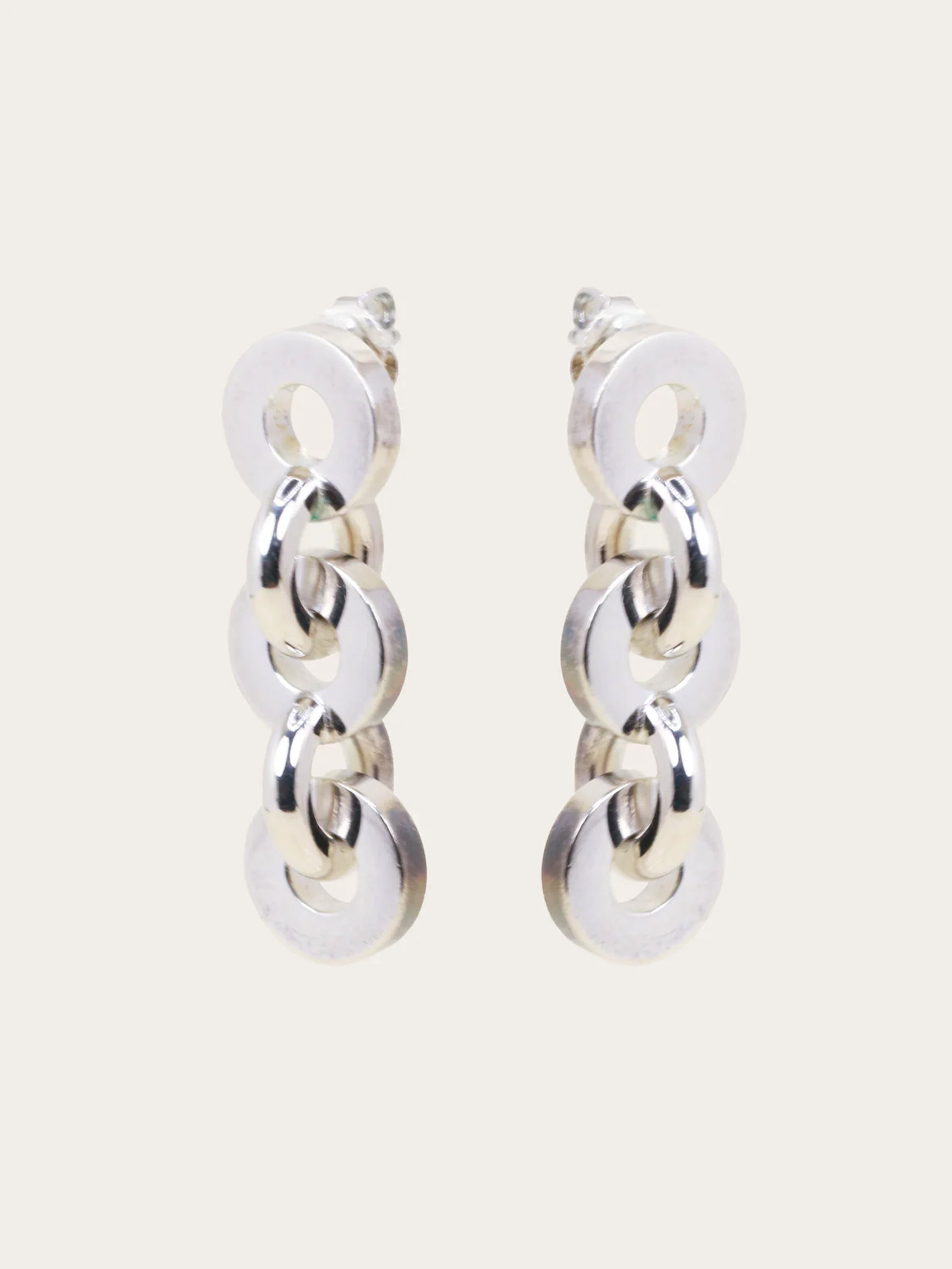 HERMES Boucles d'oreilles Voltige Argent