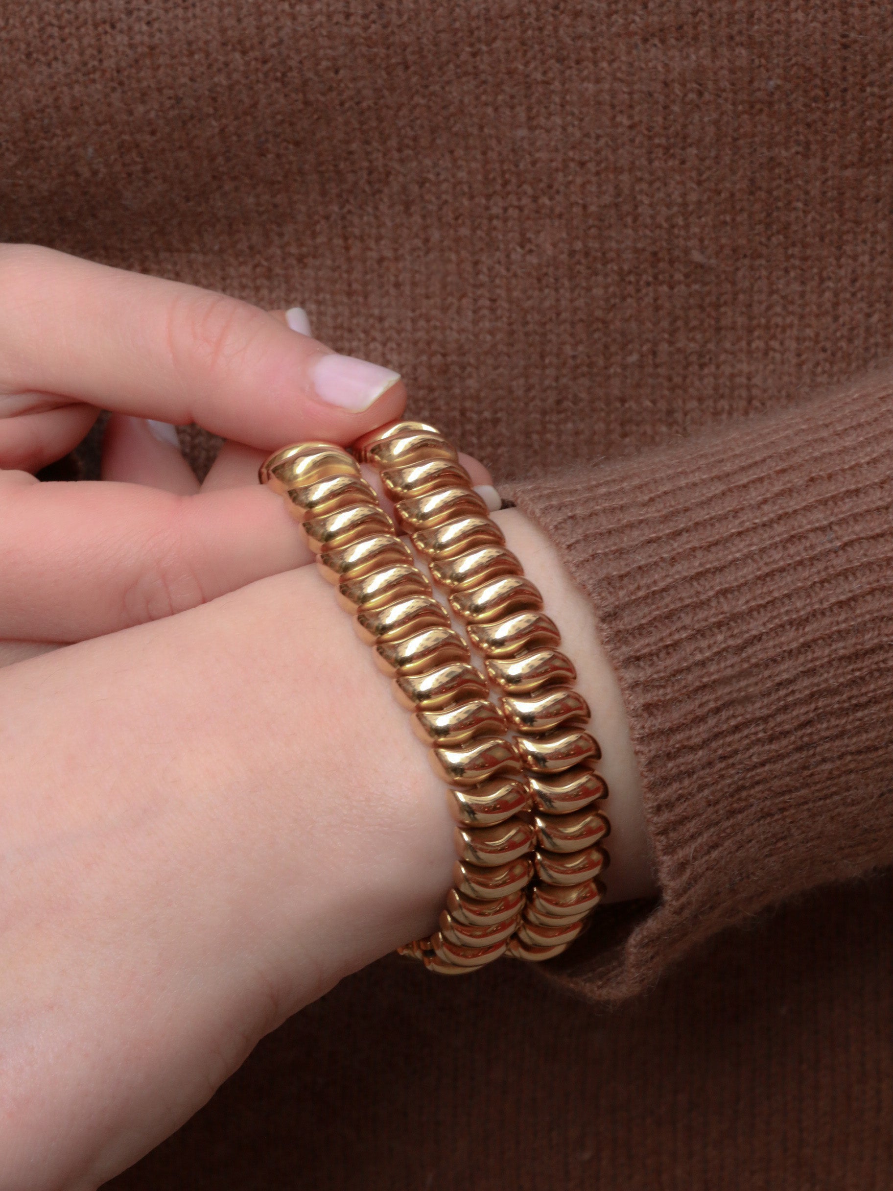 Collier Bracelet BOUCHERON Ondule or jaune