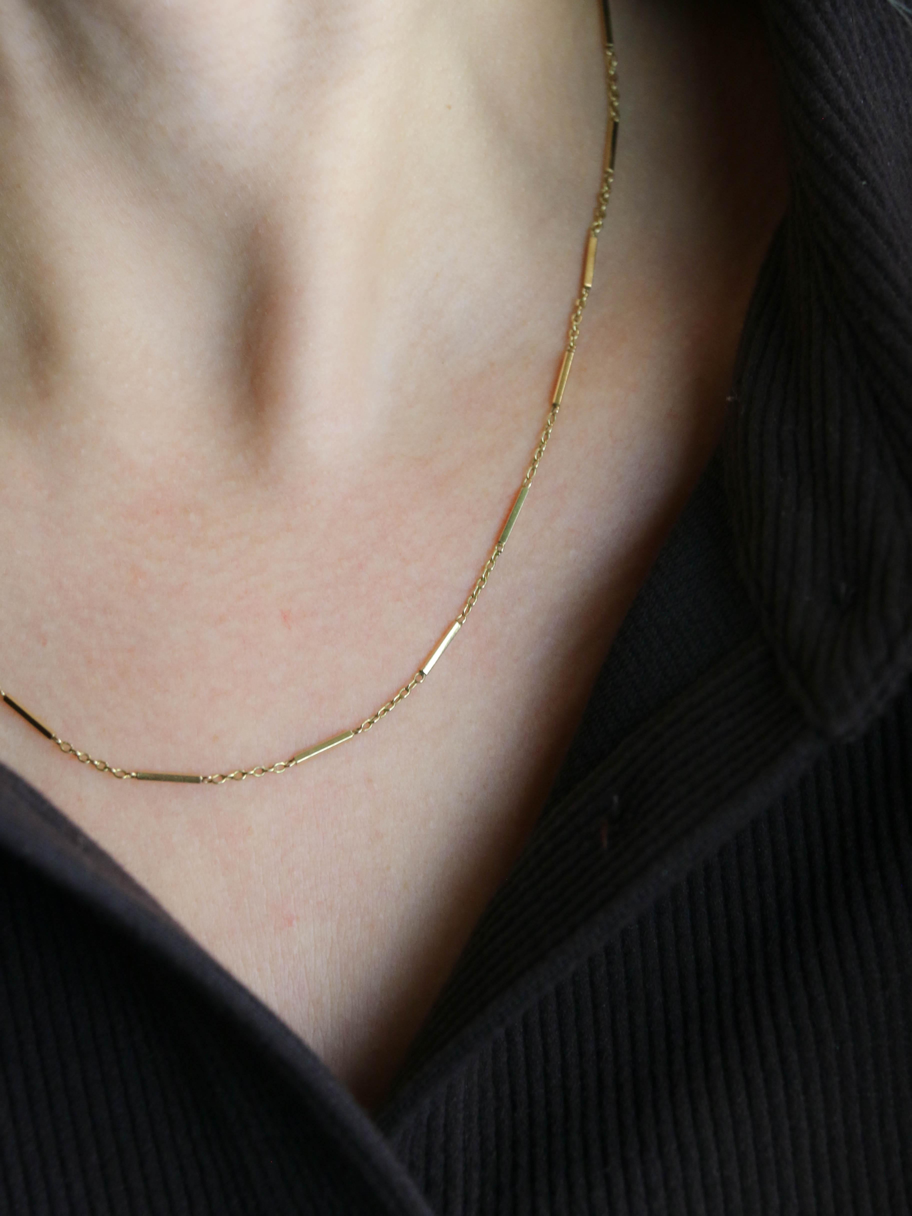 Chaine vintage or jaune batons