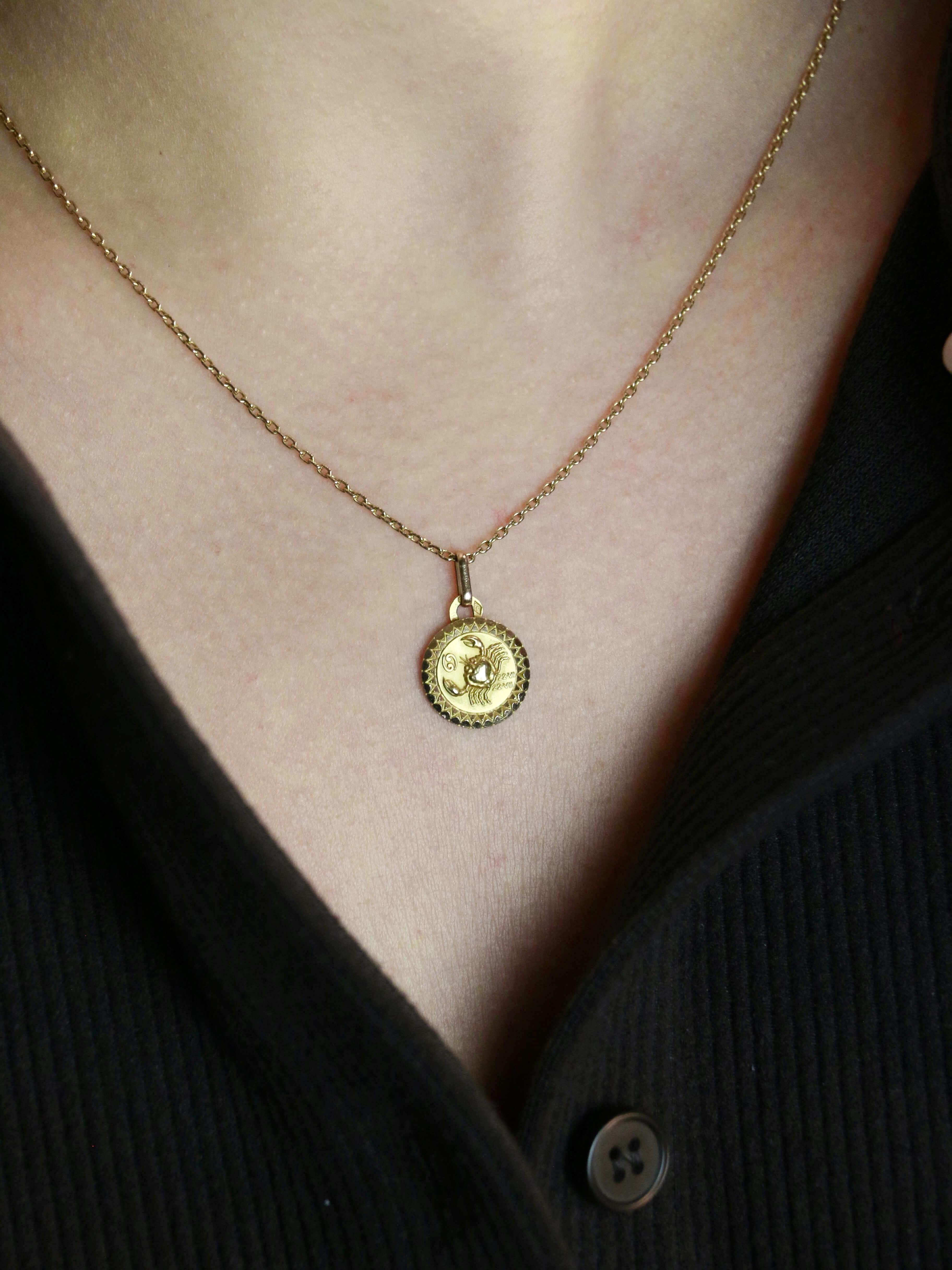 PERROUD Médaille signe Cancer or jaune