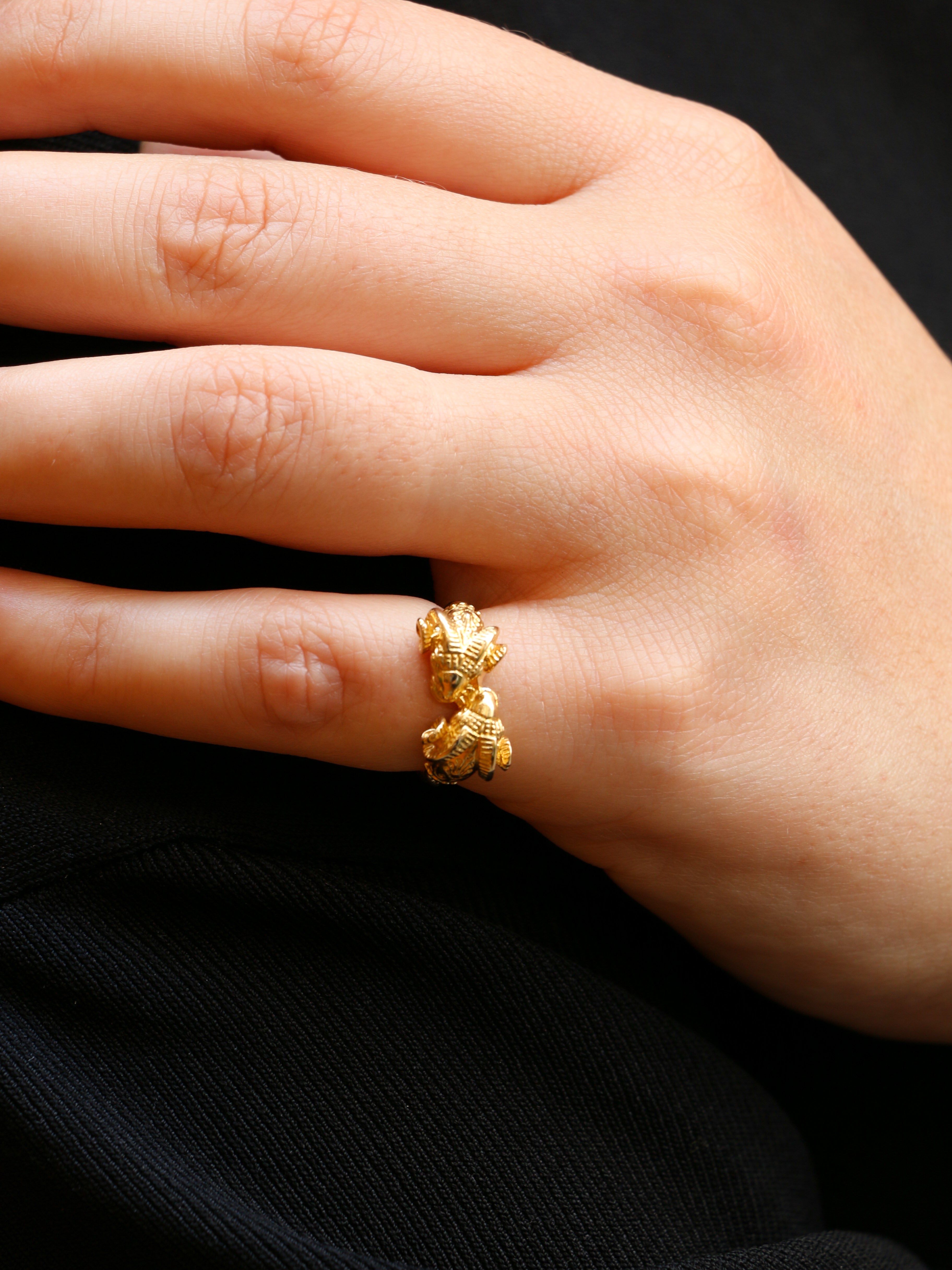 LALAOUNIS Ram's head ring in yellow gold