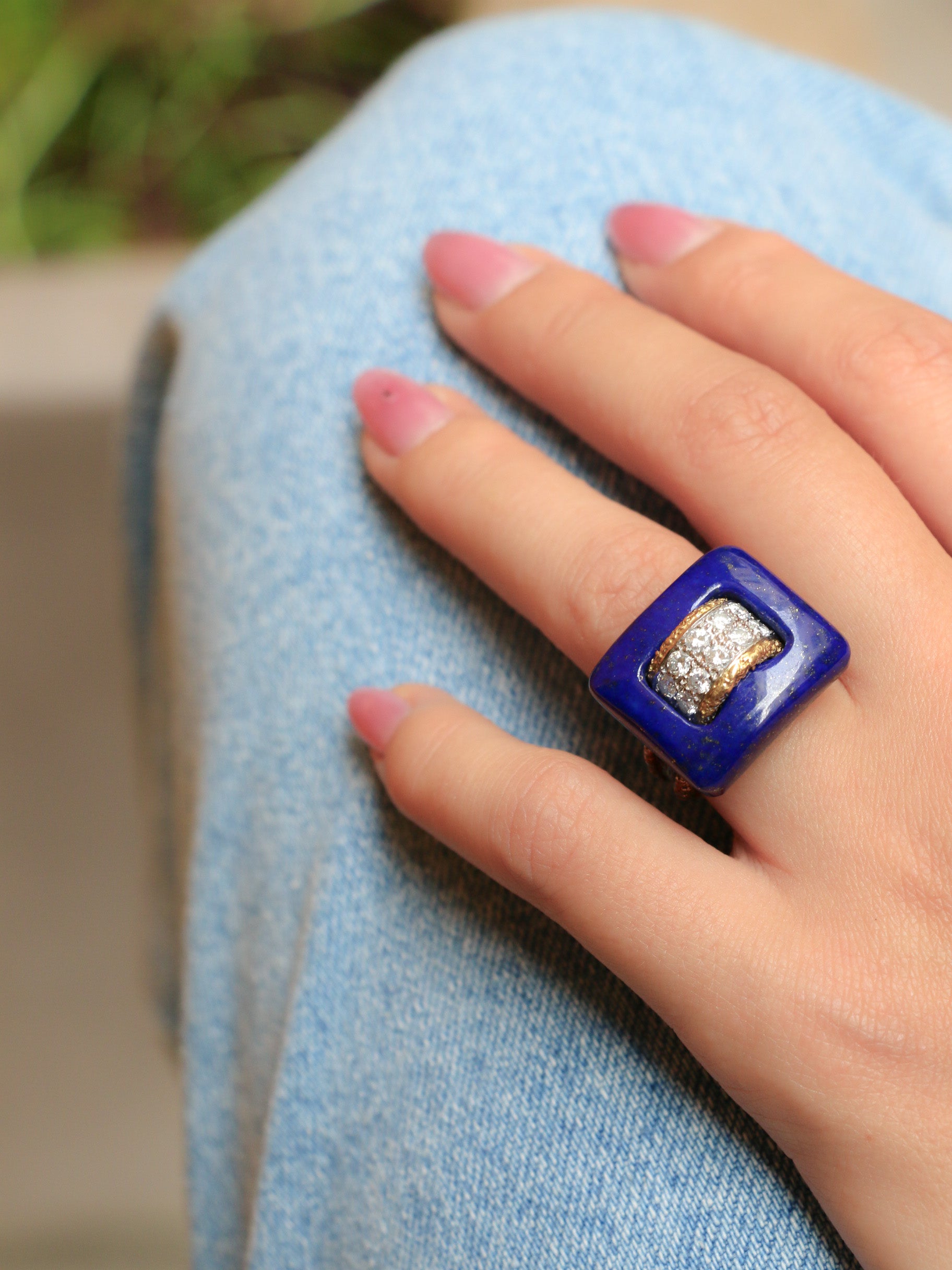 Bague Van Cleef & Arpels or diamants lapis lazuli