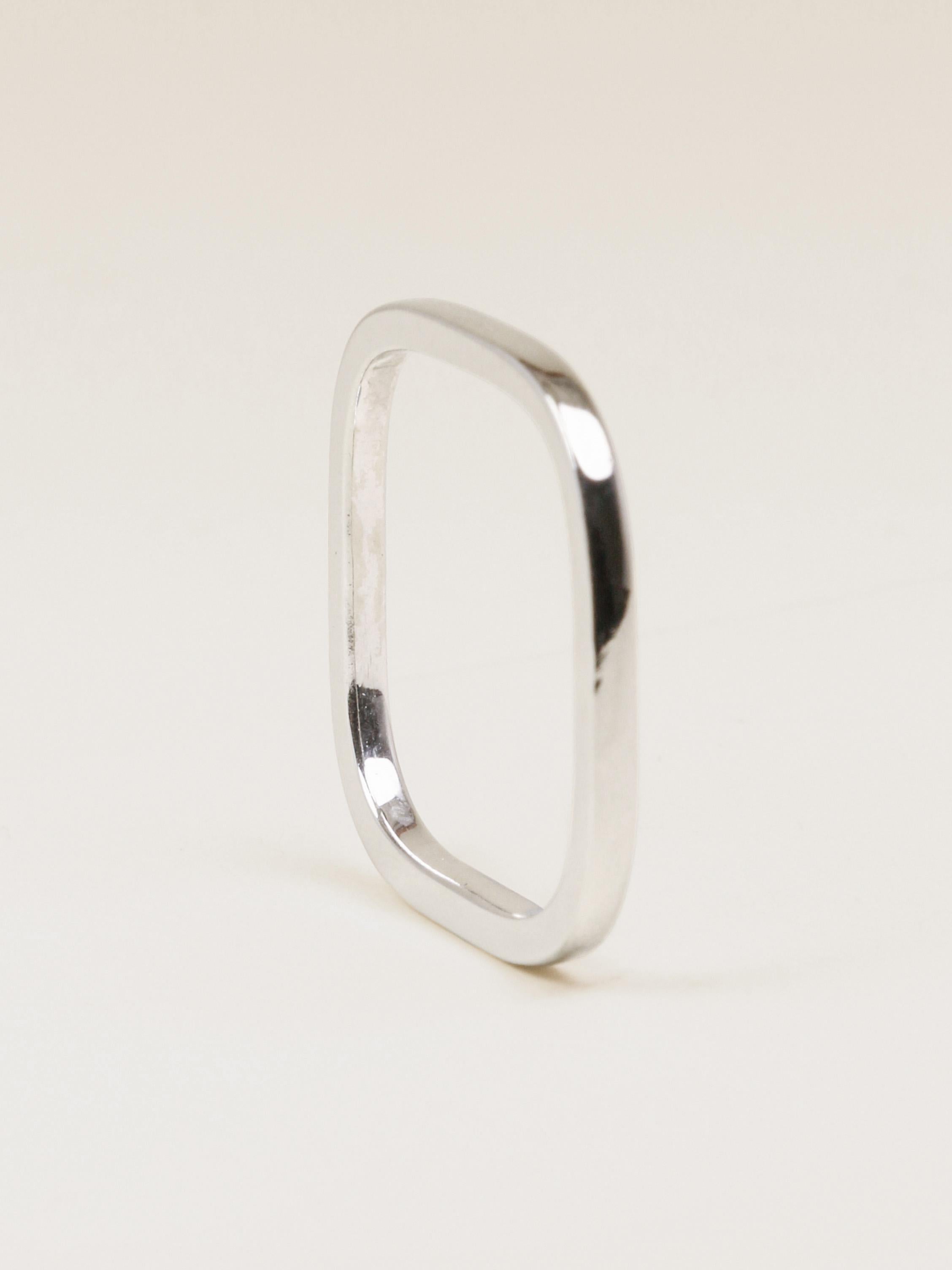 DINH VAN Alliance carrée or blanc