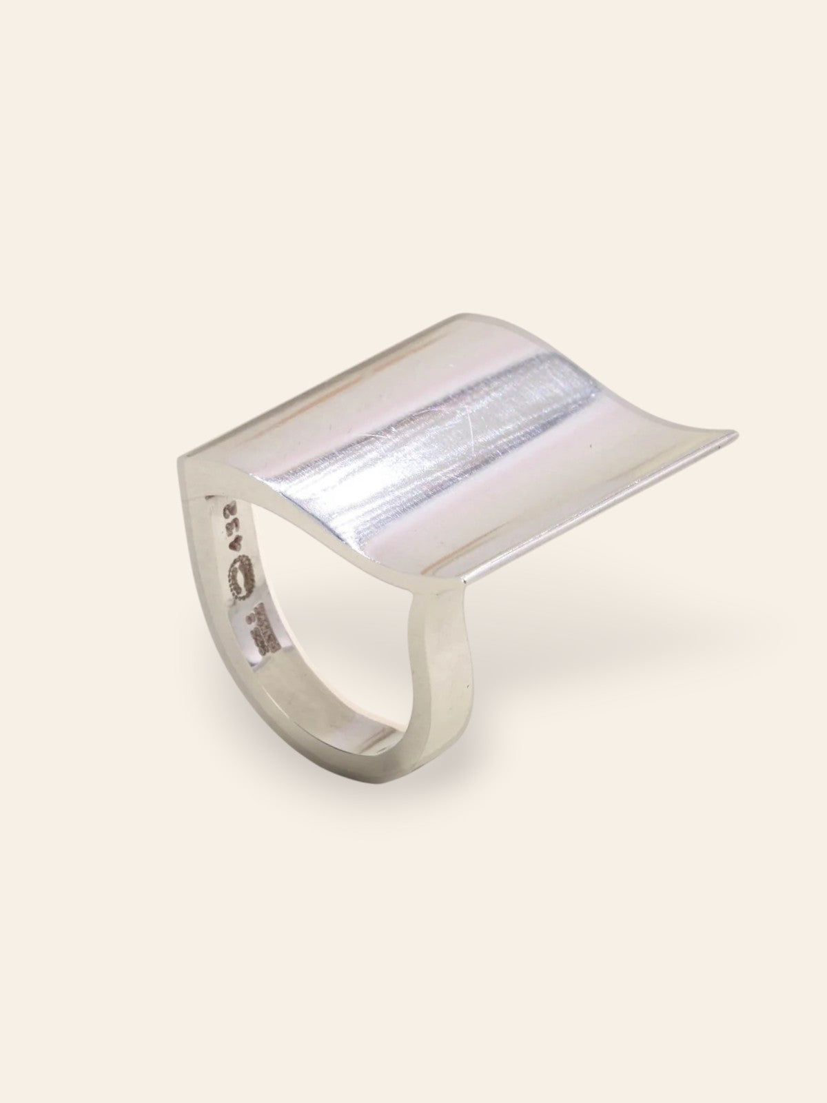 GEORG JENSEN Bague moderniste vague argent